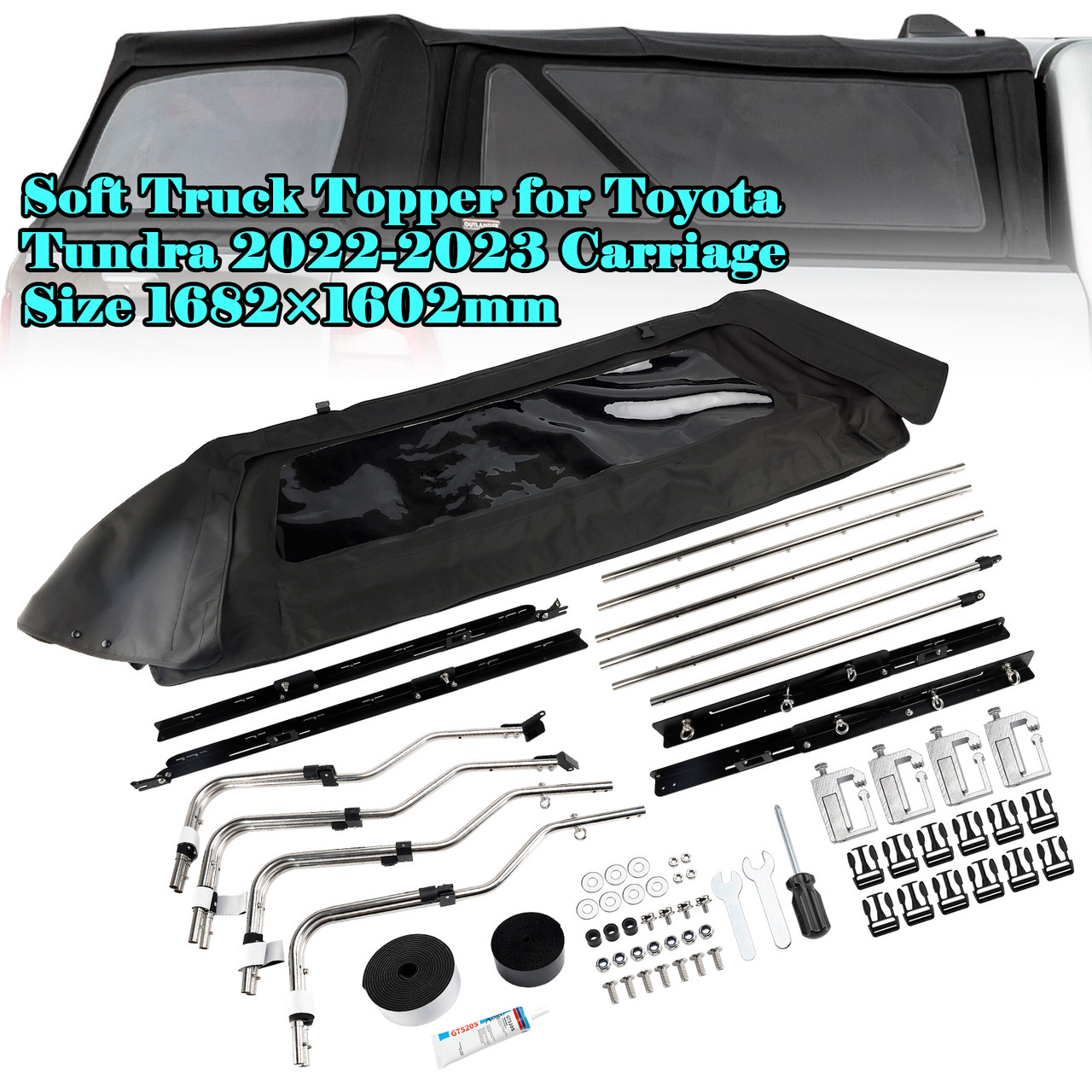 2022-2023 Toyota Tundra Soft Truck Topper Carriage Size 1682¡Á1602mm Generic