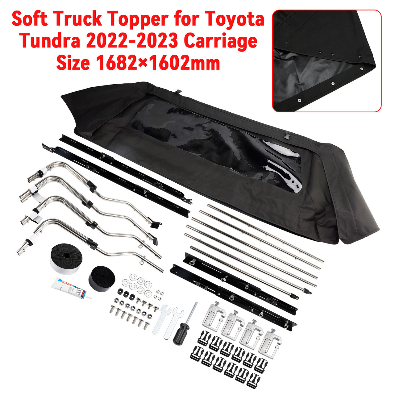 2022-2023 Toyota Tundra Soft Truck Topper Carriage Size 1682¡Á1602mm Generic
