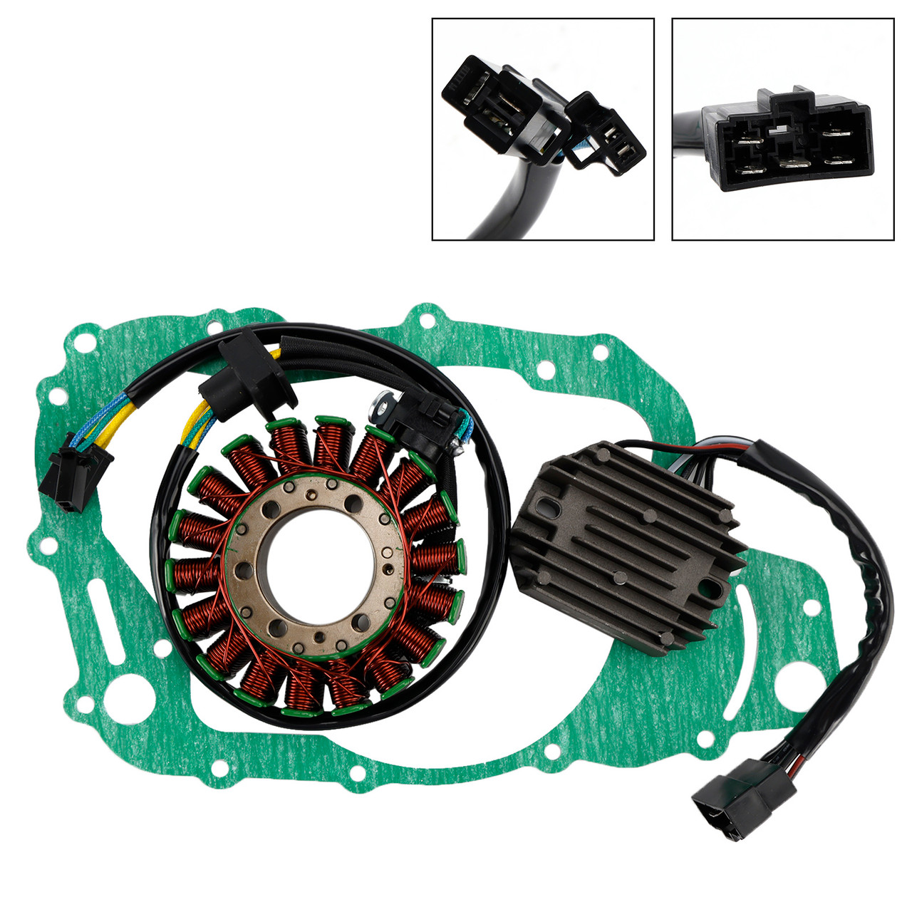 1998-2002 Suzuki AN 250/AN 400 Burgman Magneto Coil Stator+Voltage Regulator+Gasket Assy Generic