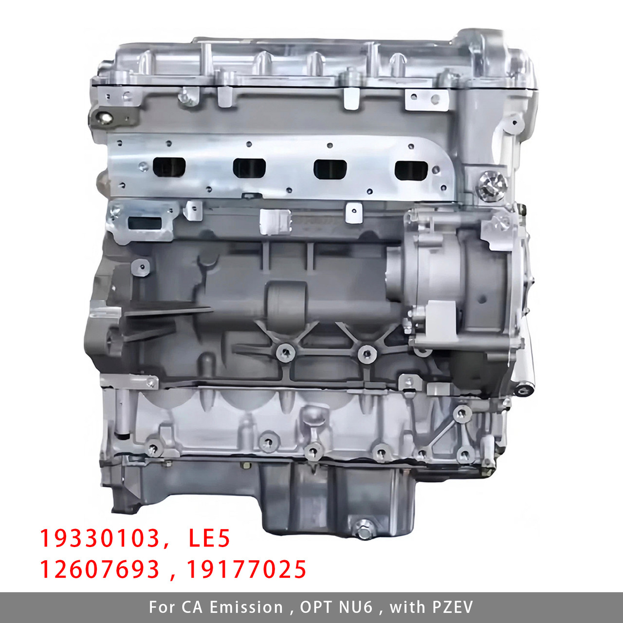 GM 2.4L LE5 LE5 Engine Long Block Assembly CA Emission PZEV NU6 Generic