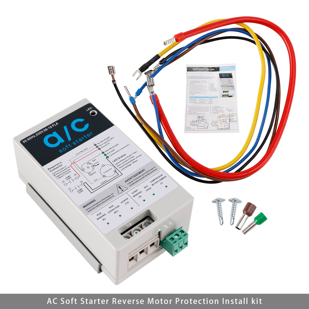 08-16A Soft Start Module For 1.75-3.5 Ton AC Units  Reverse Motor Protection Easy DIY Installation