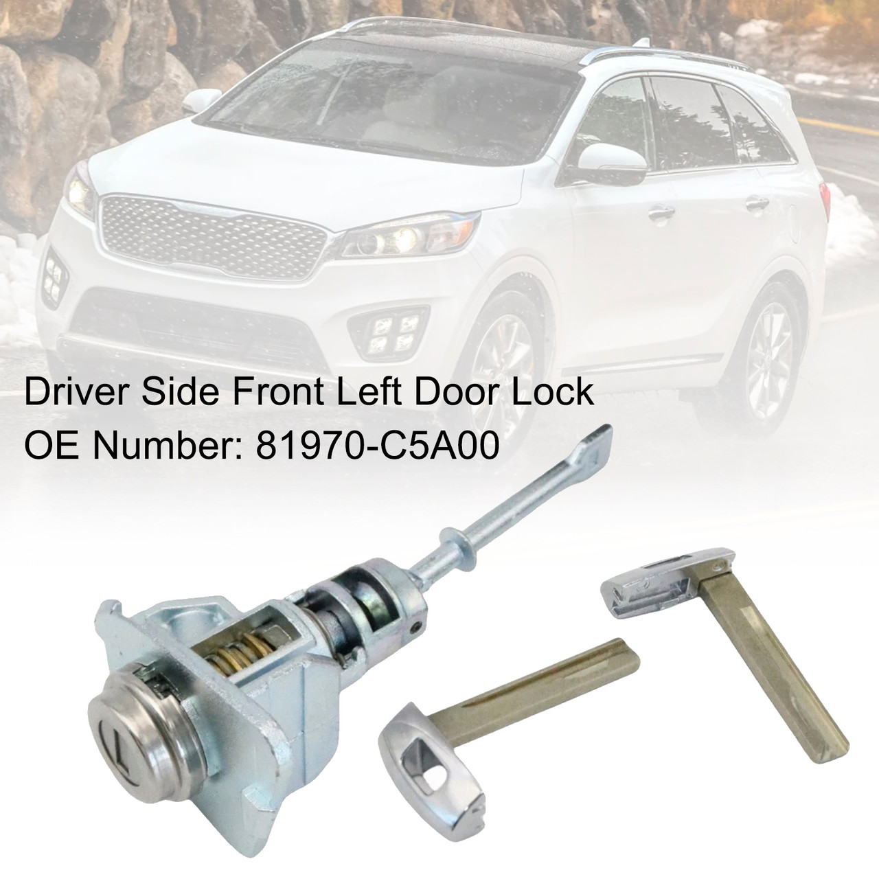 2016-2020 Kia Sorento Driver Side Front Left Door Lock With 2 Keys 81970-C5A00 Generic