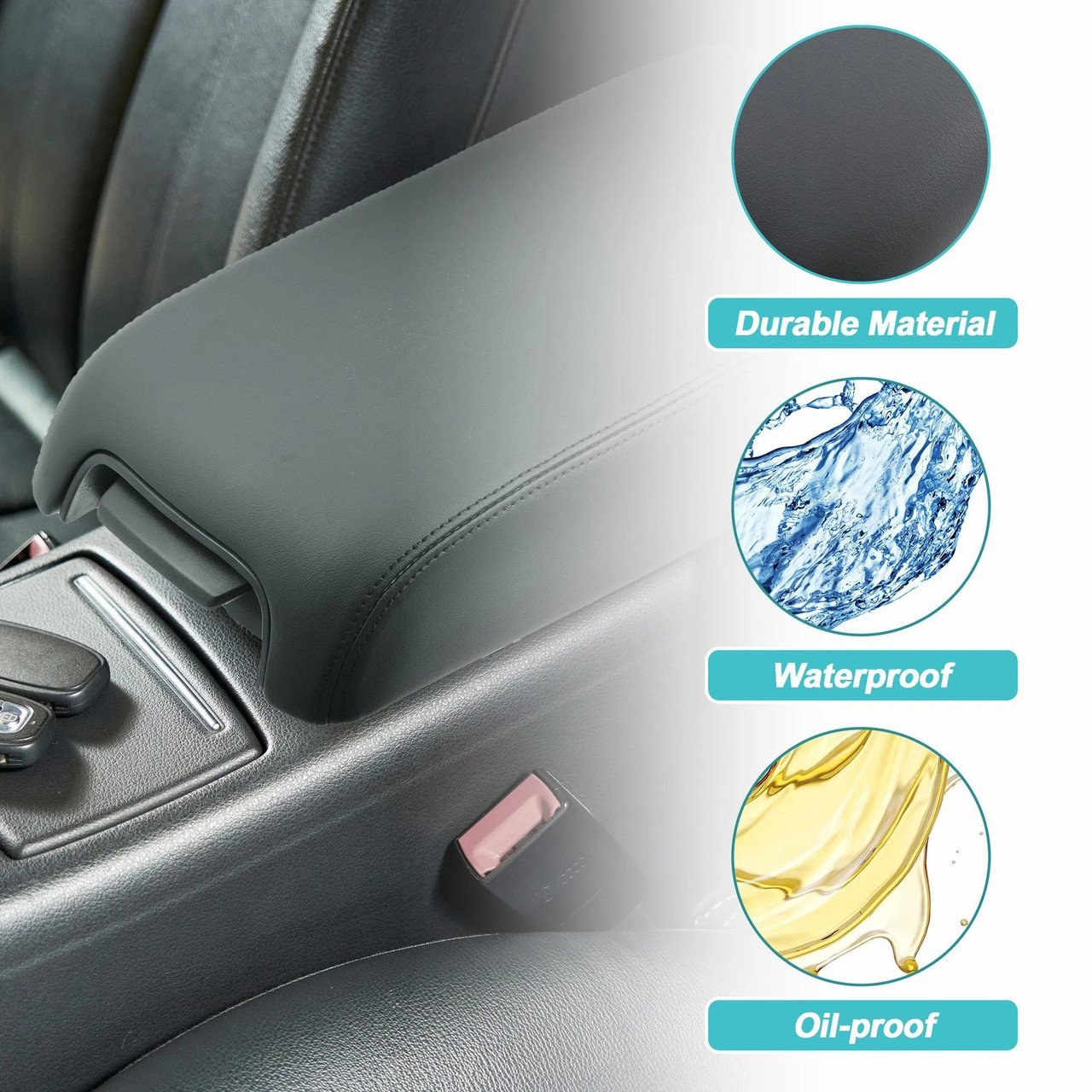 2011-2017 Chrysler 300 Center Console Armrest Lid 1VT06DX9AI Black Generic