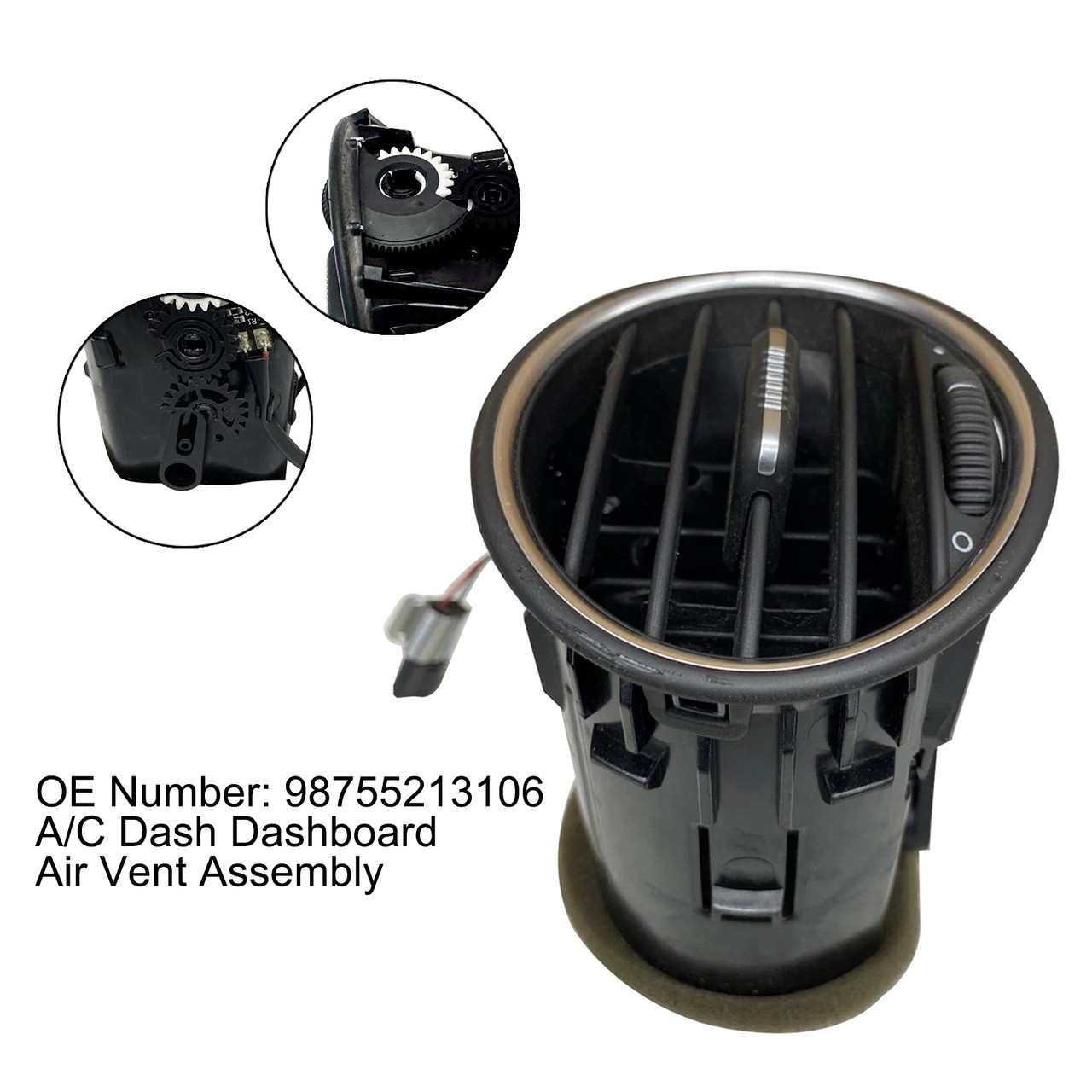 2007-2012 Porsche Cayman A/C Dash Dashboard Air Vent Assembly 98755213106 Generic