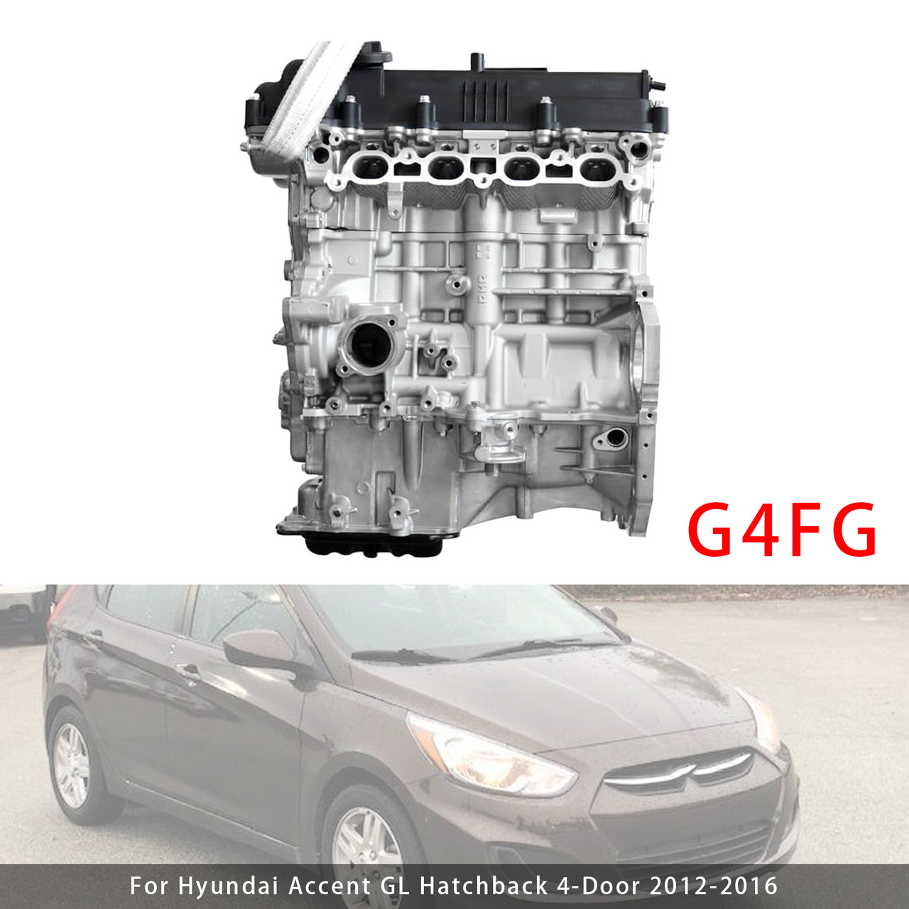 2012-2017 Kia Rio EX LX SX G4FG Engine Assembly 1.6L Generic