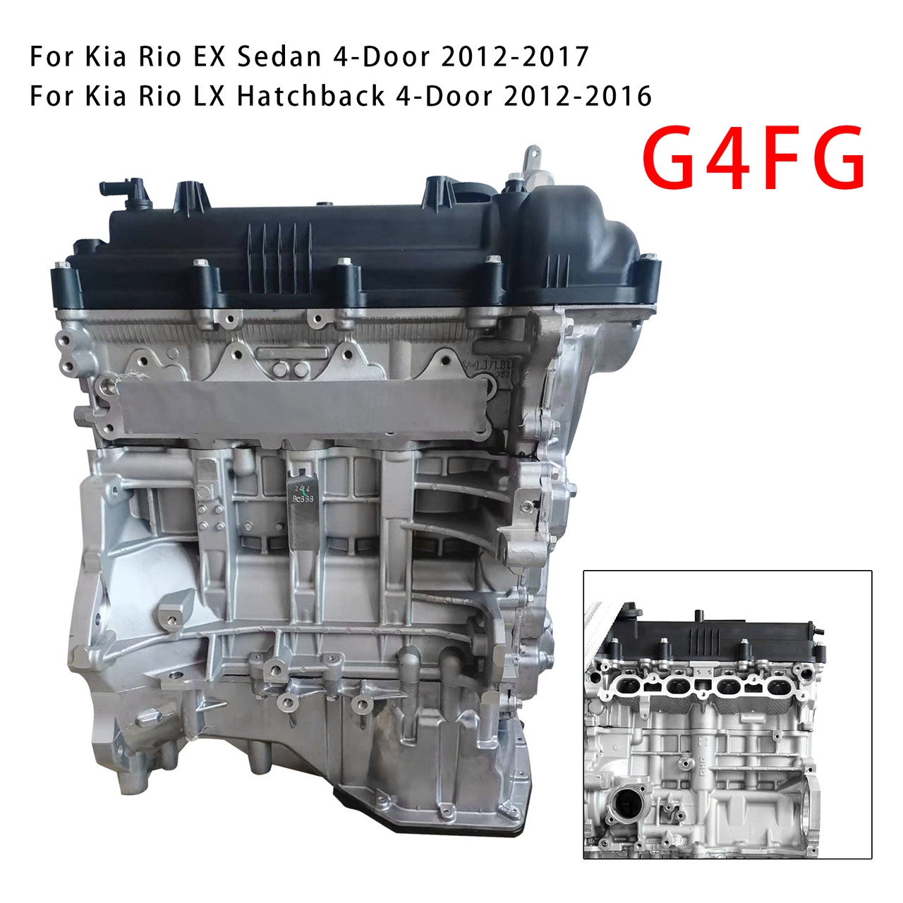 2012-2017 Kia Soul Base/LX Hatchback G4FG Engine Assembly 1.6L Generic