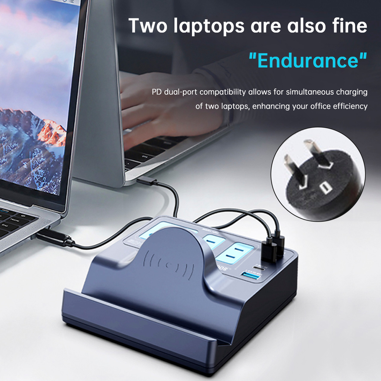 140W Smart Wireless Fast Charging Socket High Power PD100W Notebook QC Charging Mobile Phone Charger AU Plug