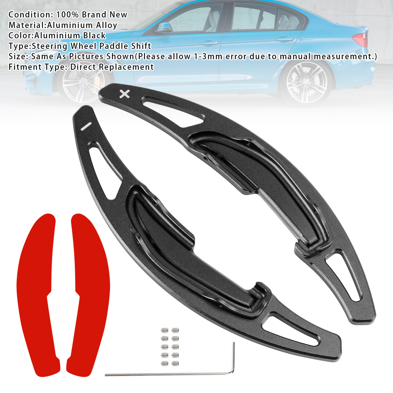 2014-2018 BMW X5 X6 X5M X6M Steering Wheel Paddle Shifter Extension Aluminium Black Generic 2014-2018 BMW X5 X6 X5M X6M Steering Wheel Paddle Shifter Extension Aluminium Black Generic