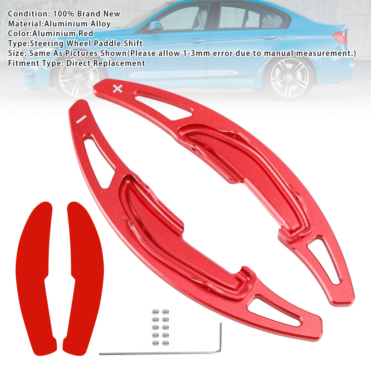 2014-2018 BMW X5 X6 X5M X6M Steering Wheel Paddle Shifter Extension Aluminium Red Generic 2014-2018 BMW X5 X6 X5M X6M Steering Wheel Paddle Shifter Extension Aluminium Red Generic