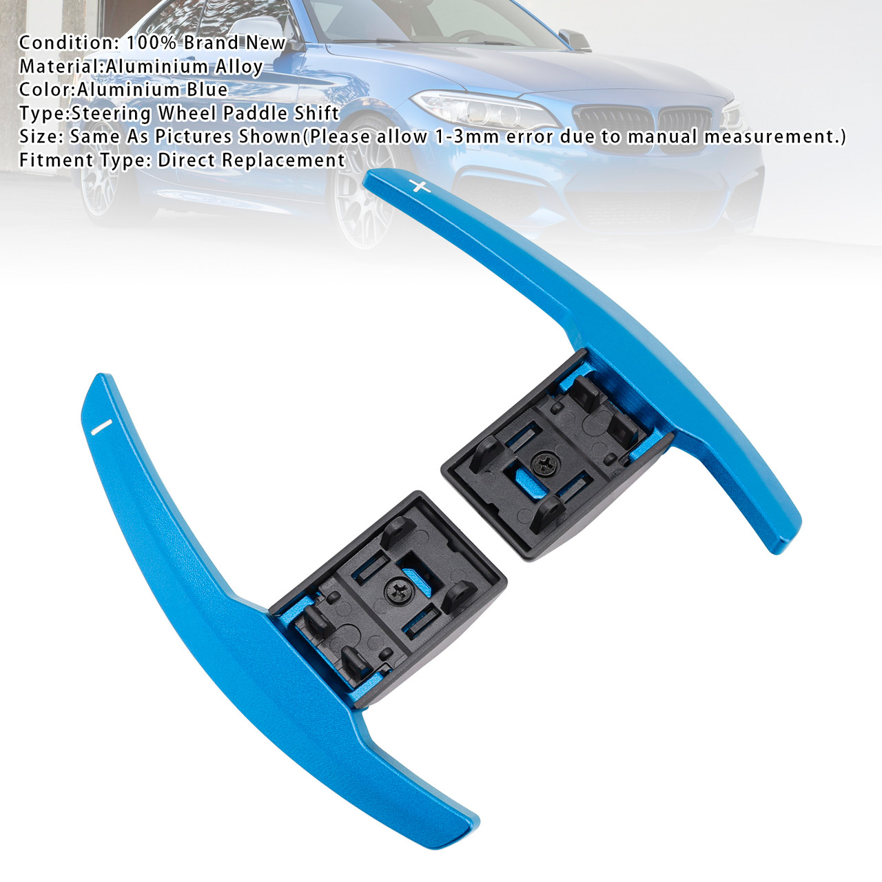 2013-2020 BMW X1-X6 Paddle Shifter Extension Aluminium Blue Generic 2013-2020 BMW X1-X6 Paddle Shifter Extension Aluminium Blue Generic