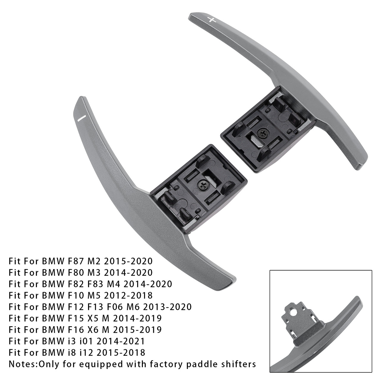 2012-2021 BMW 1-7 Series Paddle Shifter Extension Aluminium Grey Generic 2012-2021 BMW 1-7 Series Paddle Shifter Extension Aluminium Grey Generic