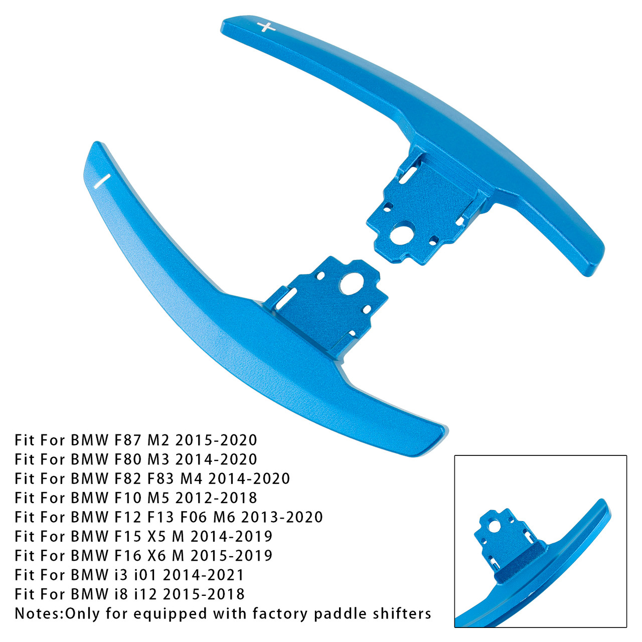 2014-2020 BMW F87 F80 F82 Paddle Shifter Extension Blue Generic 2014-2020 BMW F87 F80 F82 Paddle Shifter Extension Blue Generic