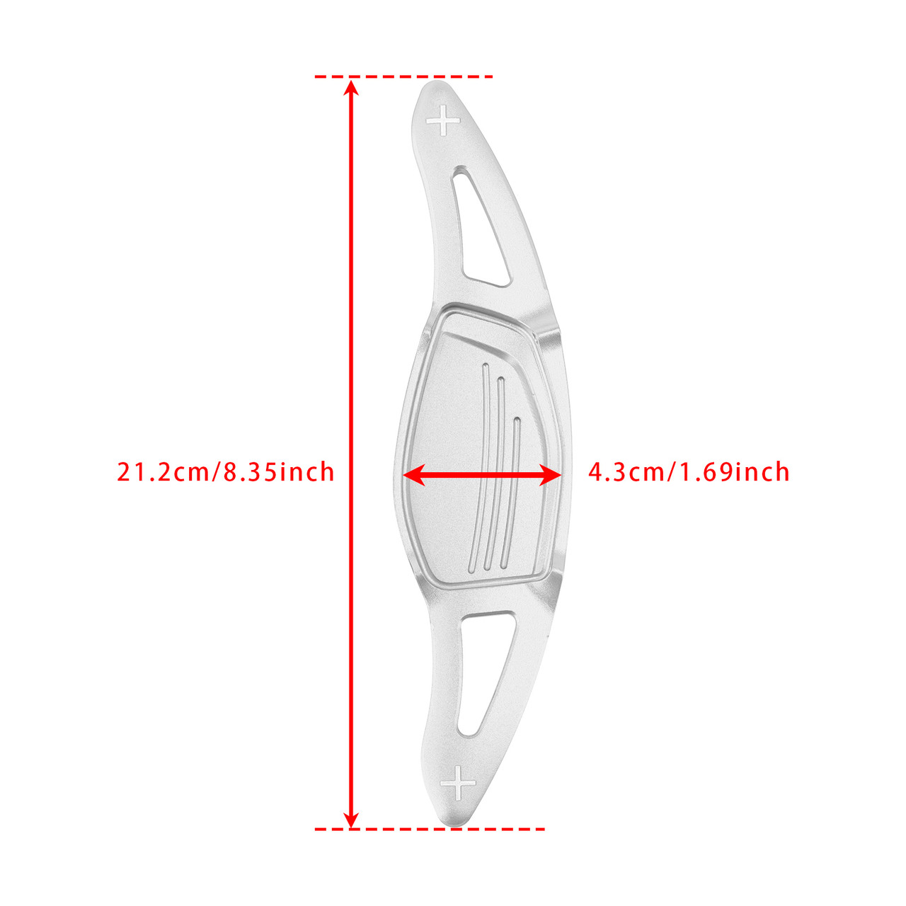 2016-2022 Audi R8 RS3 RS4 RS5 Steering Wheel Paddle Shifter Extension Aluminium Silver Generic 2016-2022 Audi R8 RS3 RS4 RS5 Steering Wheel Paddle Shifter Extension Aluminium Silver Generic