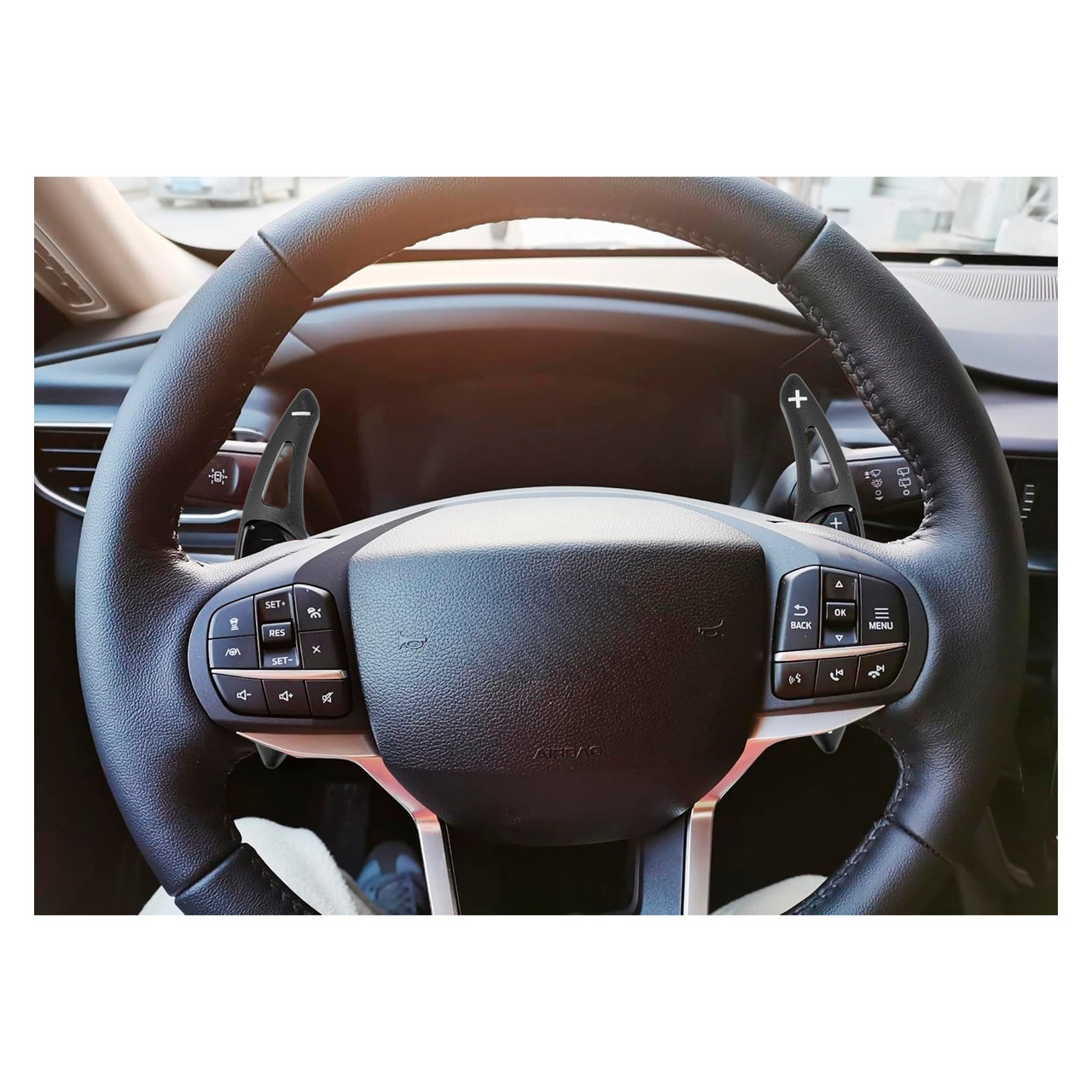 2013-2019 Ford Explorer Steering Wheel Paddle Shifter Extension Aluminium Black Generic 2013-2019 Ford Explorer Steering Wheel Paddle Shifter Extension Aluminium Black Generic