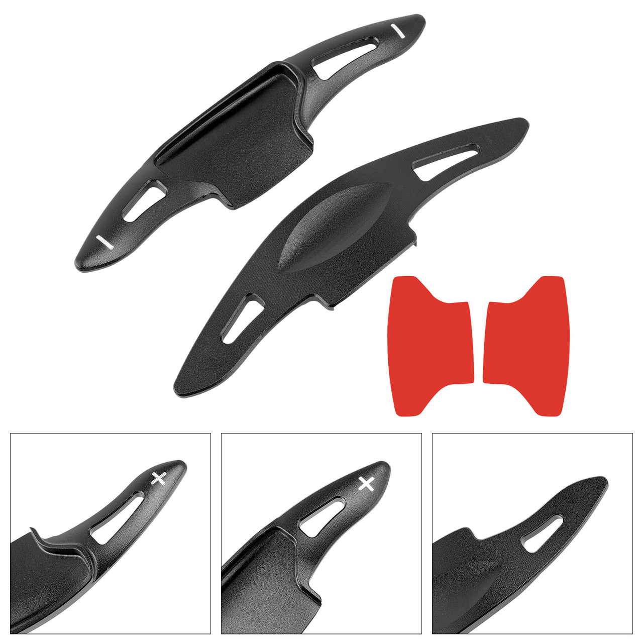 2020-2024 Ford Explorer Steering Wheel Paddle Shifter Extension Aluminium Black Generic 2020-2024 Ford Explorer Steering Wheel Paddle Shifter Extension Aluminium Black Generic