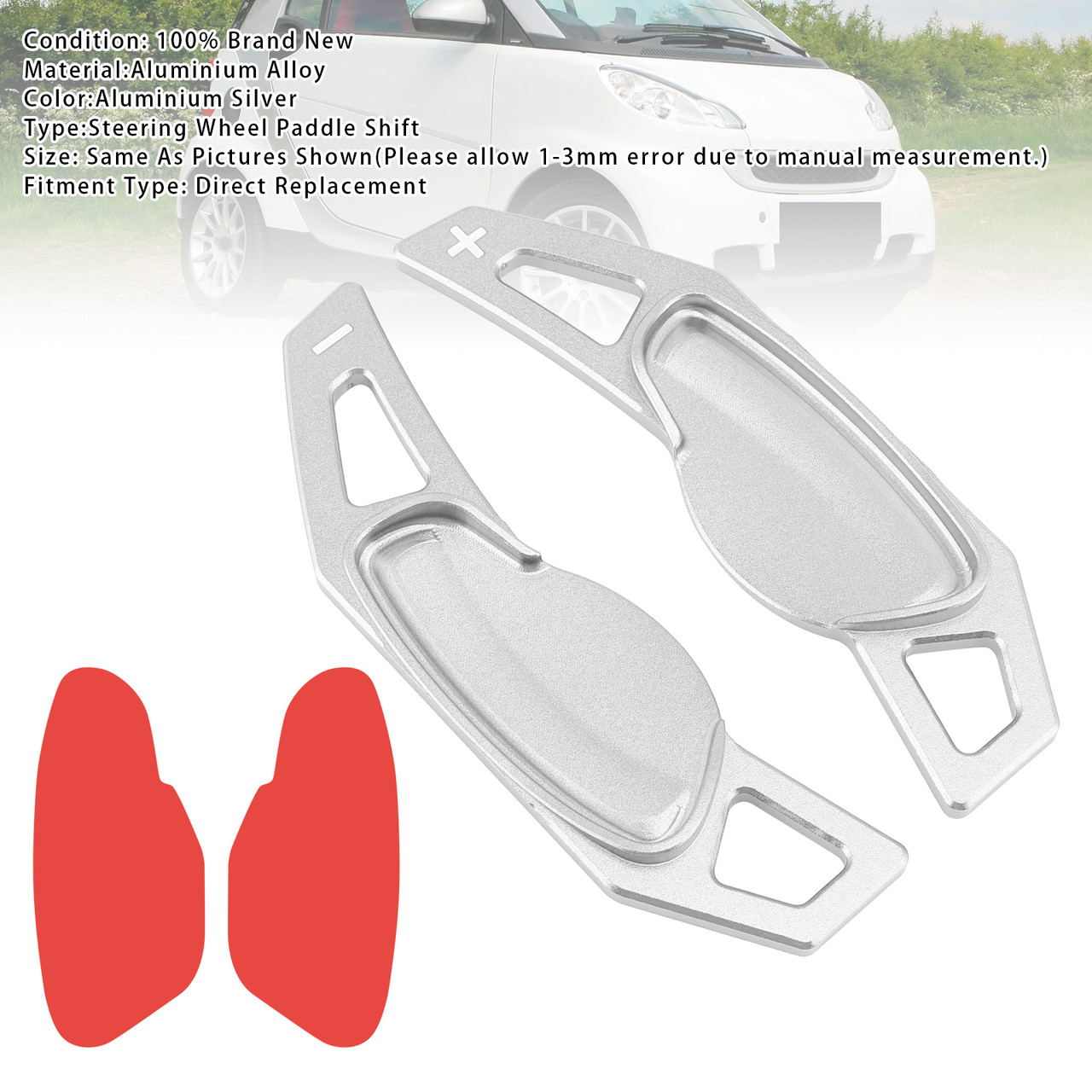 Mercedes Benz Smart Steering Wheel Paddle Shifter Extension Aluminium Silver Generic Mercedes Benz Smart Steering Wheel Paddle Shifter Extension Aluminium Silver Generic