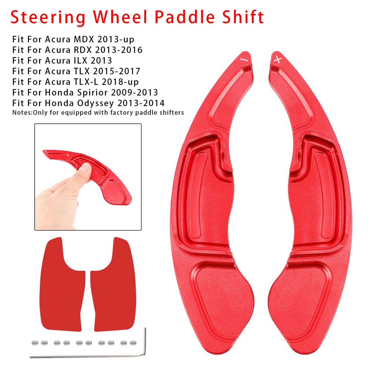 2013-2018 2018- Acura ILX TLX TLX-L Steering Wheel Paddle Shifter Extension Aluminium Red Generic 2013-2018 2018- Acura ILX TLX TLX-L Steering Wheel Paddle Shifter Extension Aluminium Red Generic