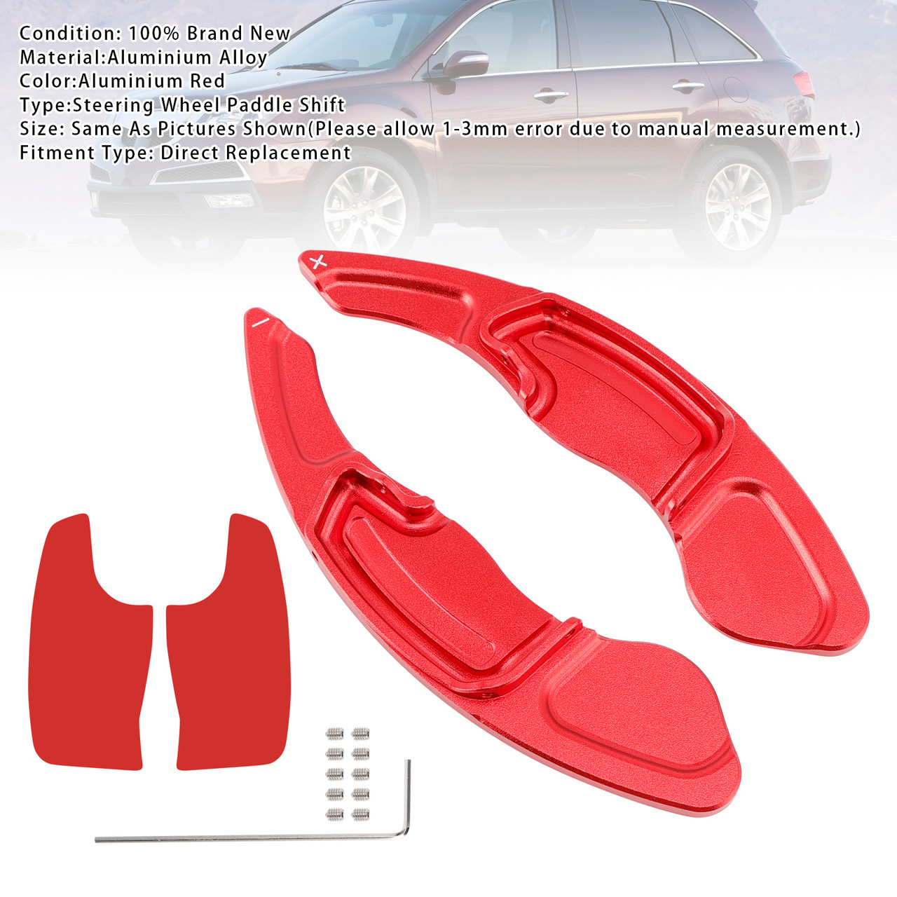 2009-2014 Honda Spirior Odyssey Steering Wheel Paddle Shifter Extension Aluminium Red Generic 2009-2014 Honda Spirior Odyssey Steering Wheel Paddle Shifter Extension Aluminium Red Generic