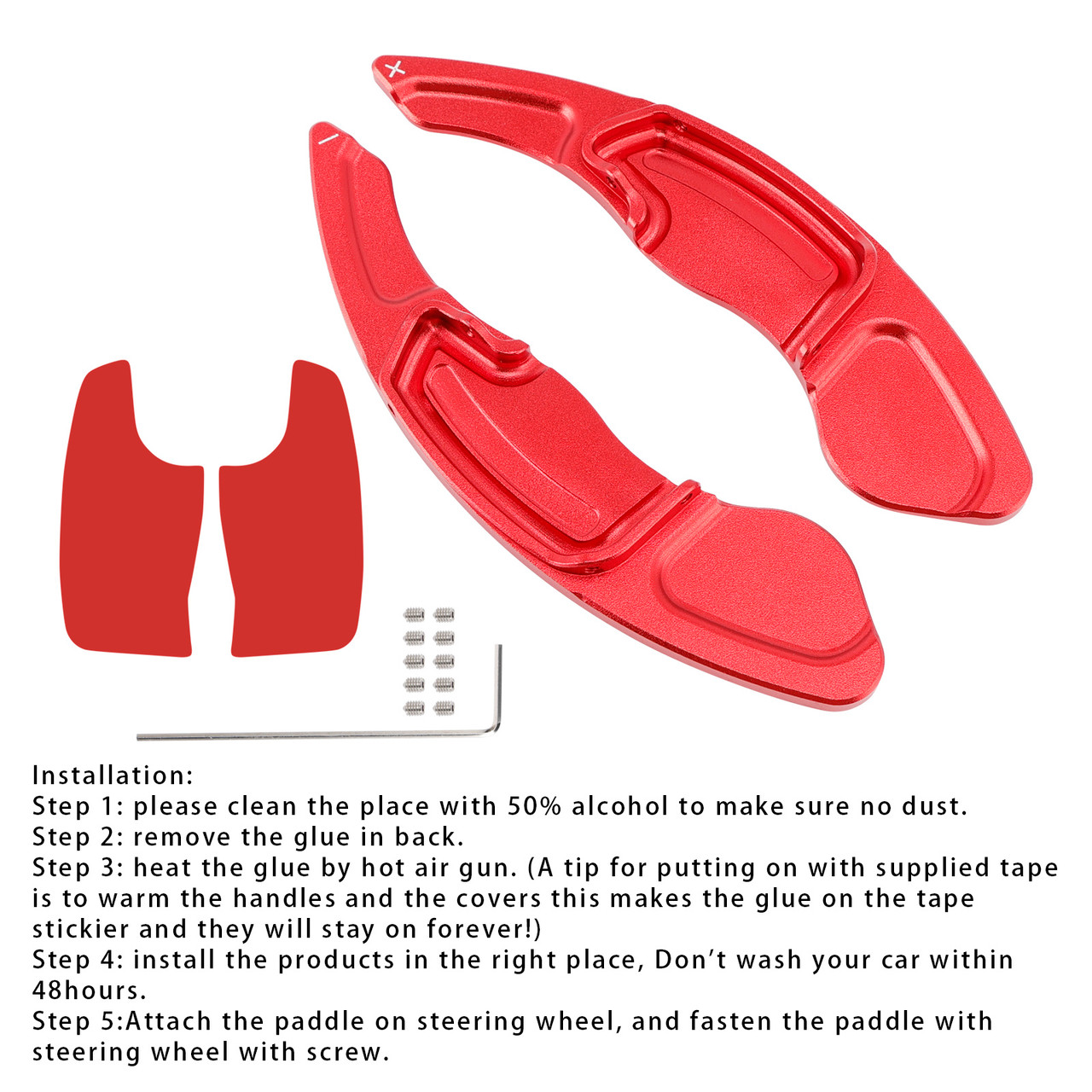 2009-2014 Honda Spirior Odyssey Steering Wheel Paddle Shifter Extension Aluminium Red Generic 2009-2014 Honda Spirior Odyssey Steering Wheel Paddle Shifter Extension Aluminium Red Generic