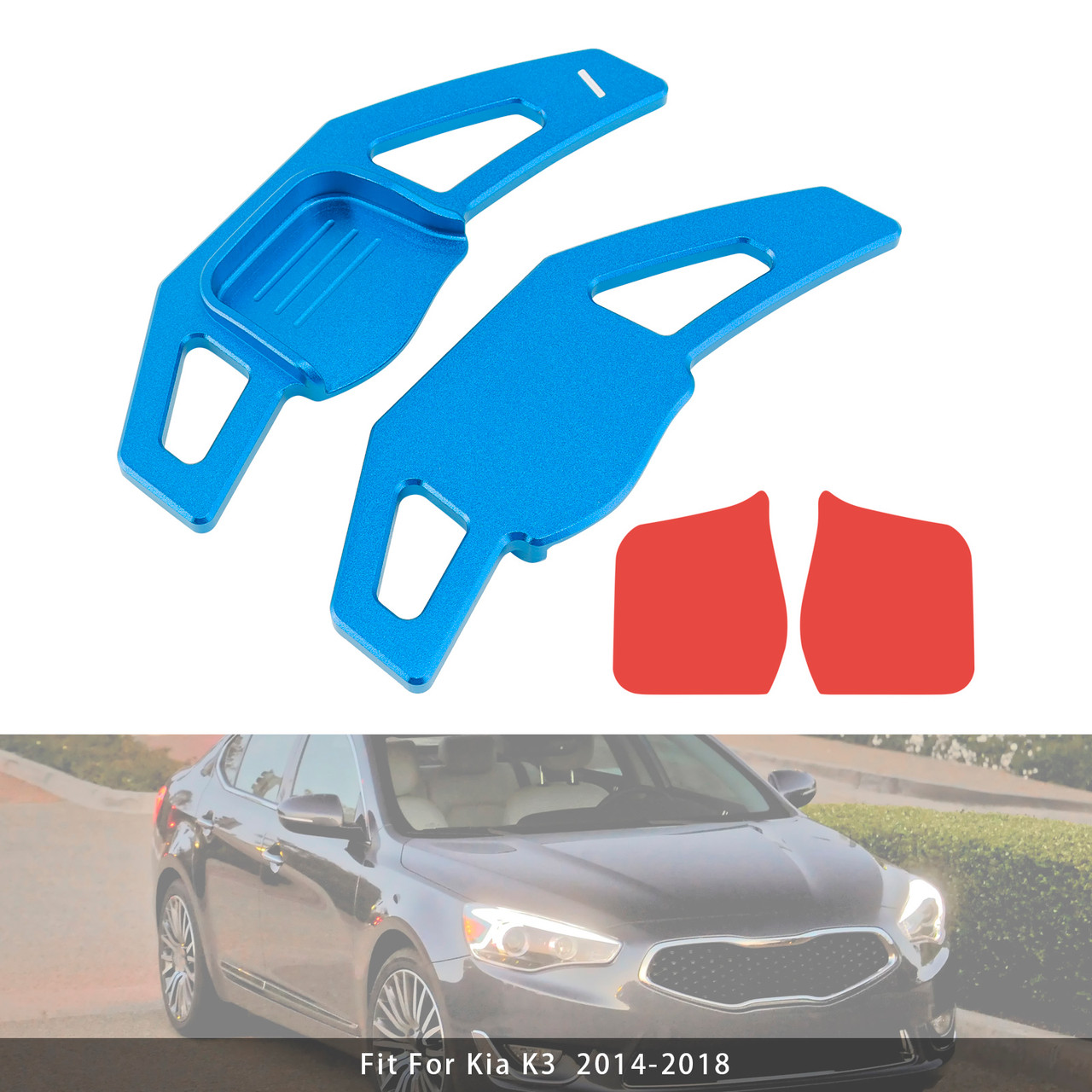 2013-2018 Kia Forte K3 K7 Cerato Cadenza Ceed SW/GT Steering Wheel Paddle Shifter Extension Aluminium Blue Generic 2013-2018 Kia Forte K3 K7 Cerato Cadenza Ceed SW/GT Steering Wheel Paddle Shifter Extension Aluminium Blue Generic
