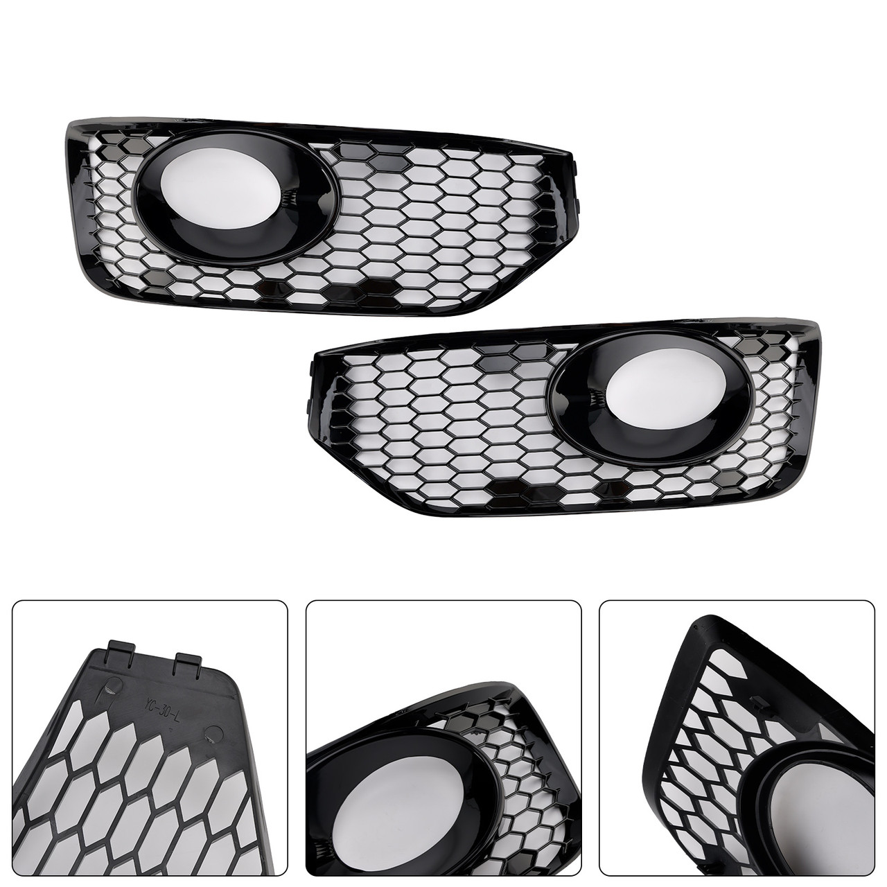 2010-2015 VW Transporter Caravelle T5 T5.1 S-Line Lamp Light Cover Insert Grille Gloss Black Generic