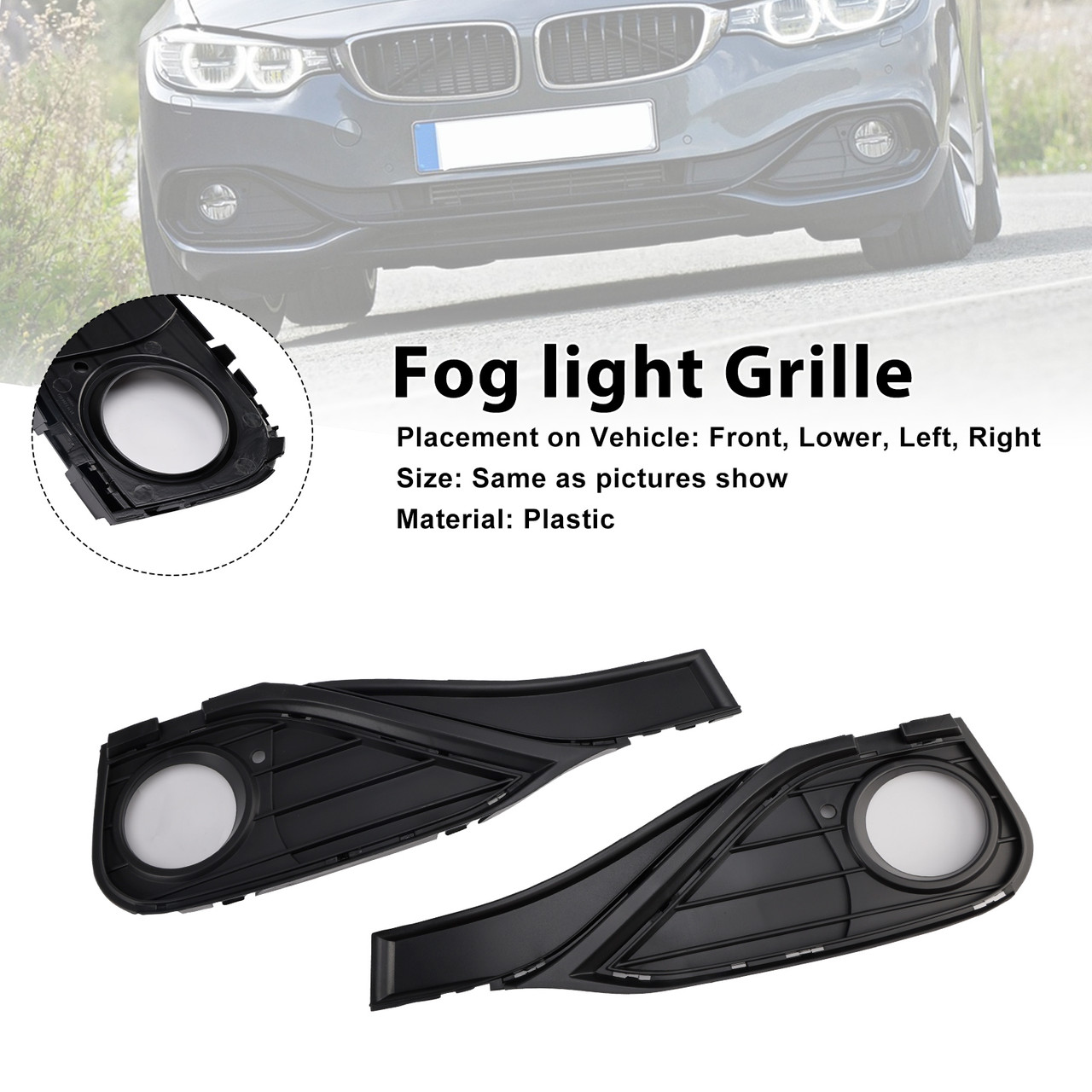 2014-2020 BMW F32 F33 F36 418D Front Fog Light Grille 51117294831 Generic