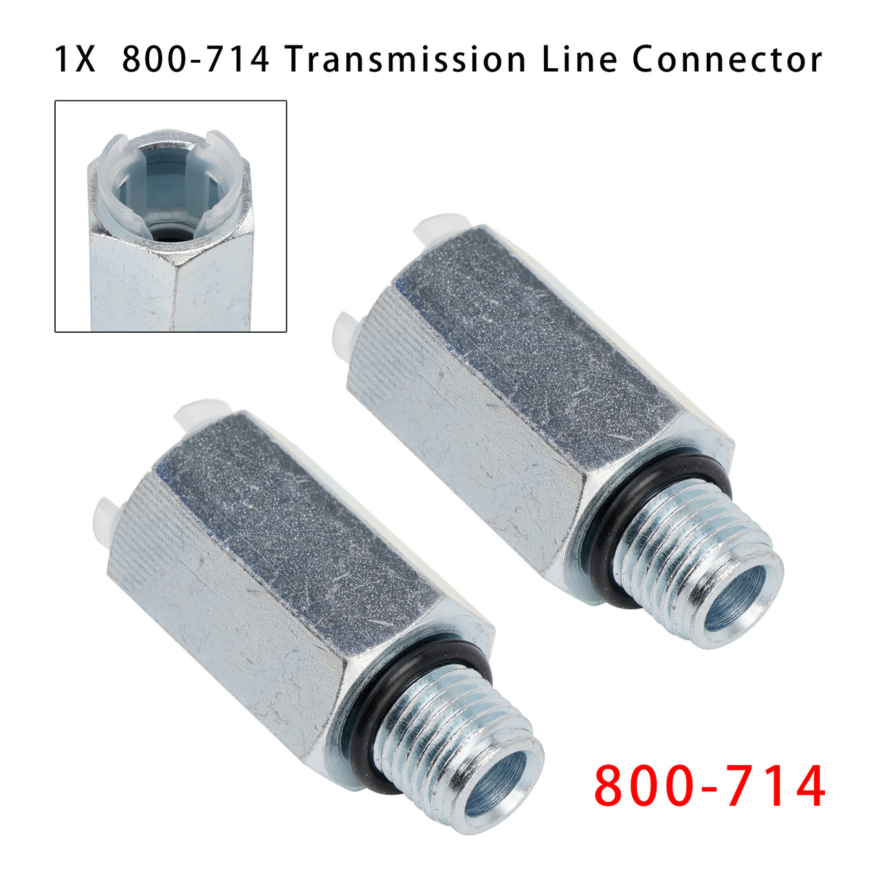 Select Jeep Models 2Pcs Transmission Line Connector-3/8In. OD Tube x 14mm-1.5 800-714 Generic