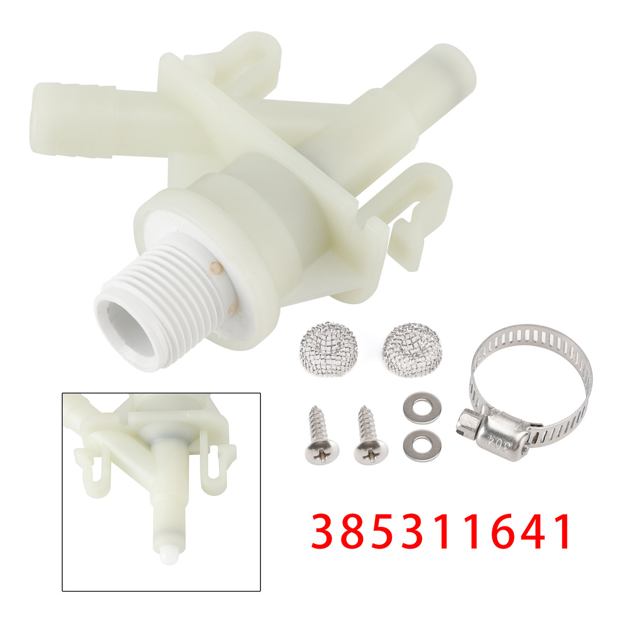 Dometic 300/310/320 Series RV/ Camper/ Trailer Toilet Water Valve Kit 385311641 Generic