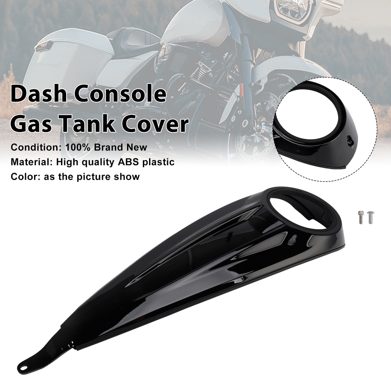 2023-2025 Harley Touring Road Glide / Street Glide Dash Console Gas Tank Cover Black Generic 2023-2025 Harley Touring Road Glide / Street Glide Dash Console Gas Tank Cover Black Generic