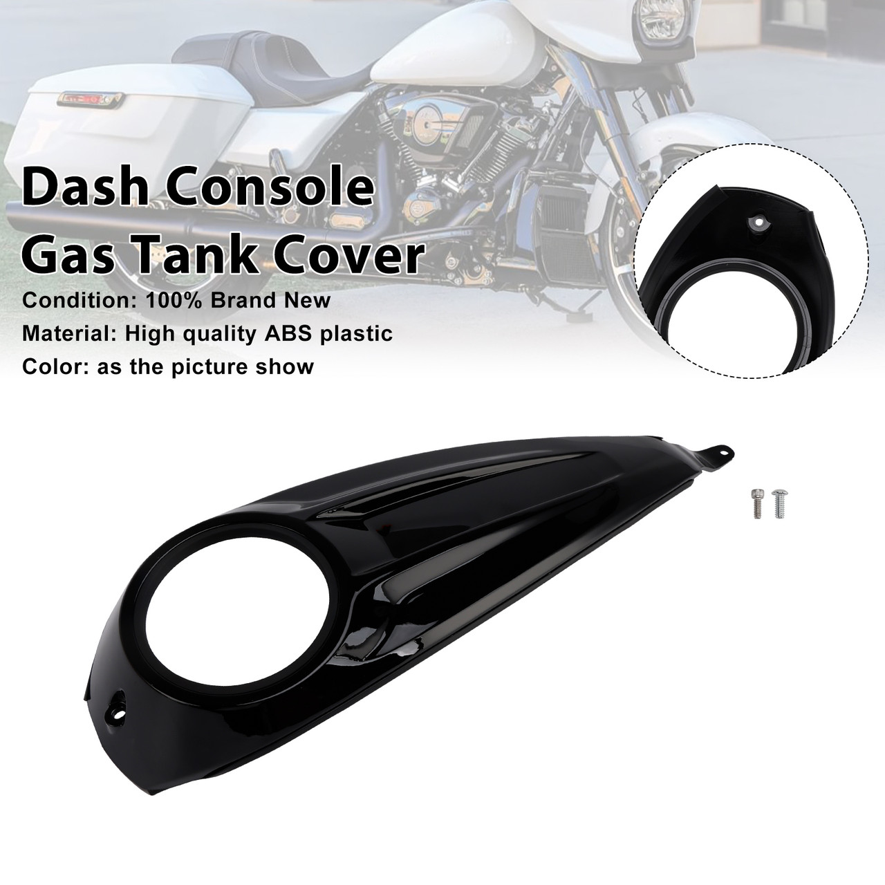2023-2025 Harley Touring Road Glide / Street Glide Dash Console Gas Tank Cover Black Generic 2023-2025 Harley Touring Road Glide / Street Glide Dash Console Gas Tank Cover Black Generic