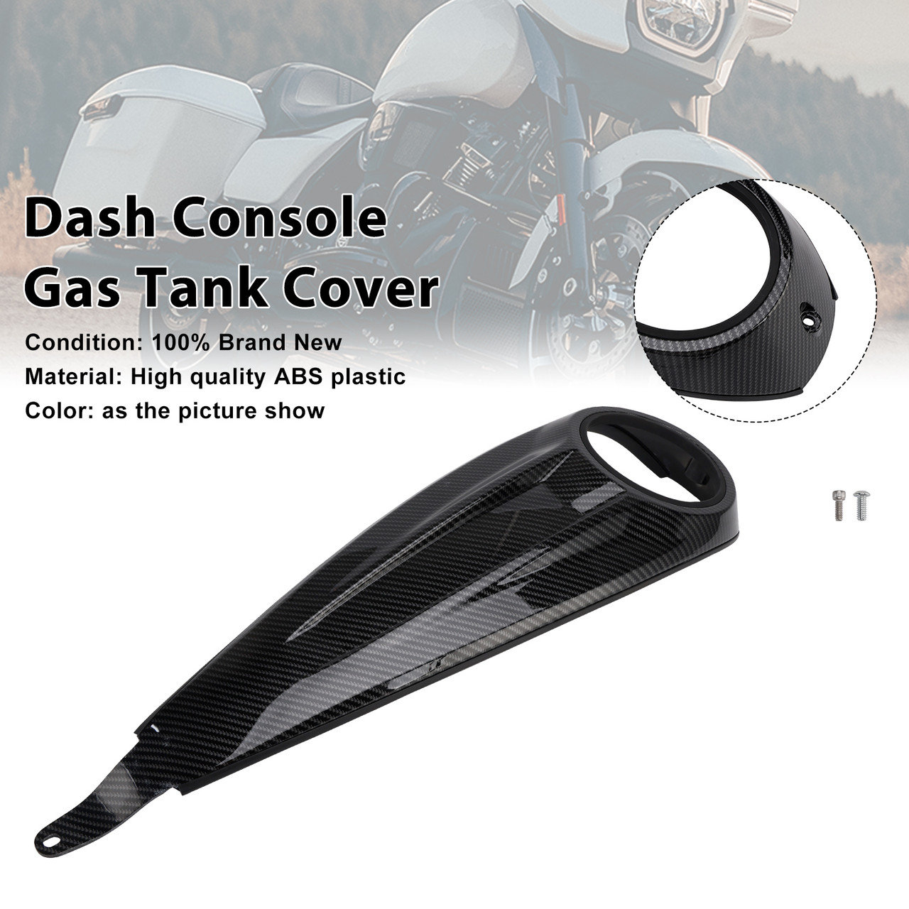 2023-2025 Harley Touring Road Glide / Street Glide Dash Console Gas Tank Cover Black Carbon Generic 2023-2025 Harley Touring Road Glide / Street Glide Dash Console Gas Tank Cover Black Carbon Generic
