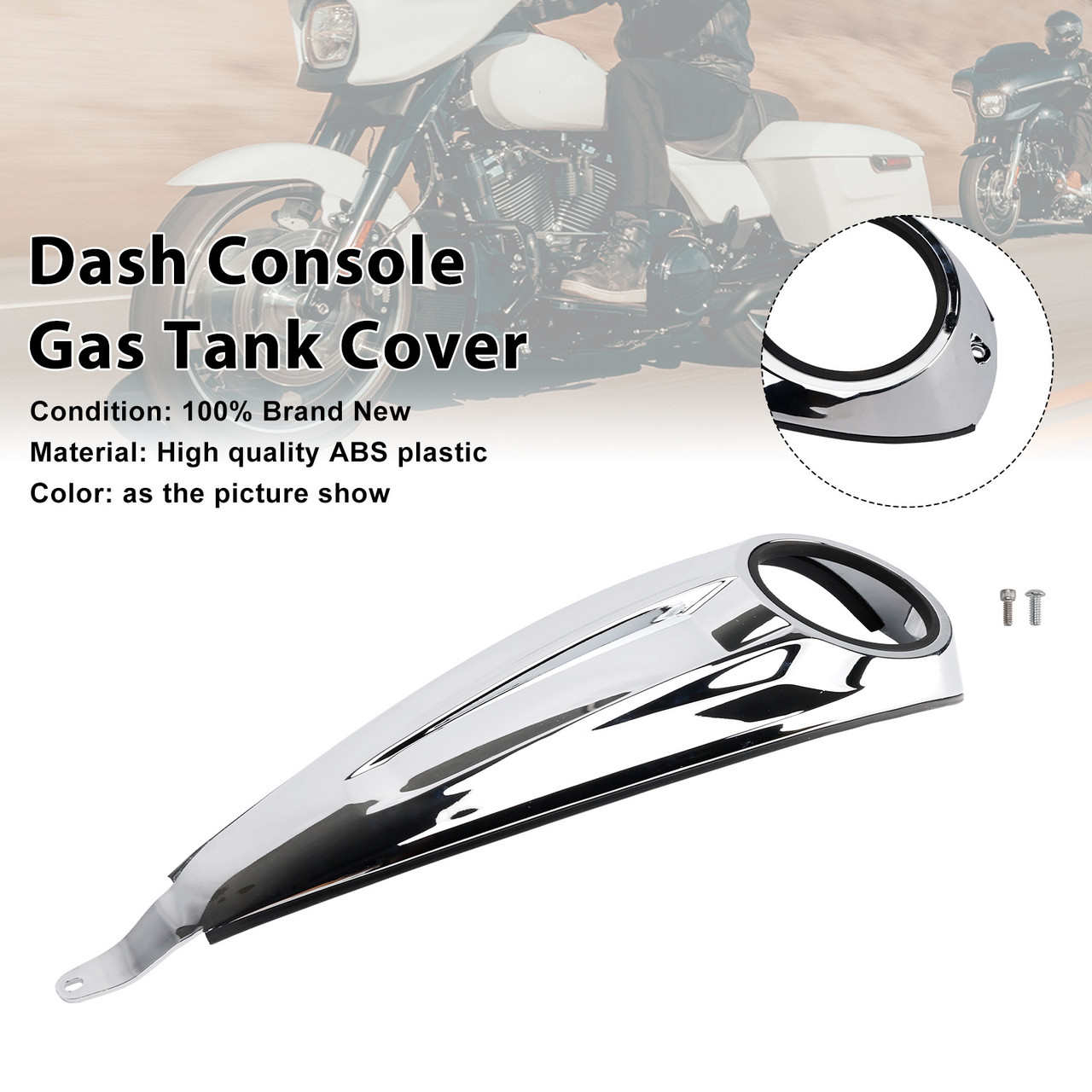 2023-2025 Harley Touring Road Glide / Street Glide Dash Console Gas Tank Cover Black Carbon Chrome Generic 2023-2025 Harley Touring Road Glide / Street Glide Dash Console Gas Tank Cover Black Carbon Chrome Generic