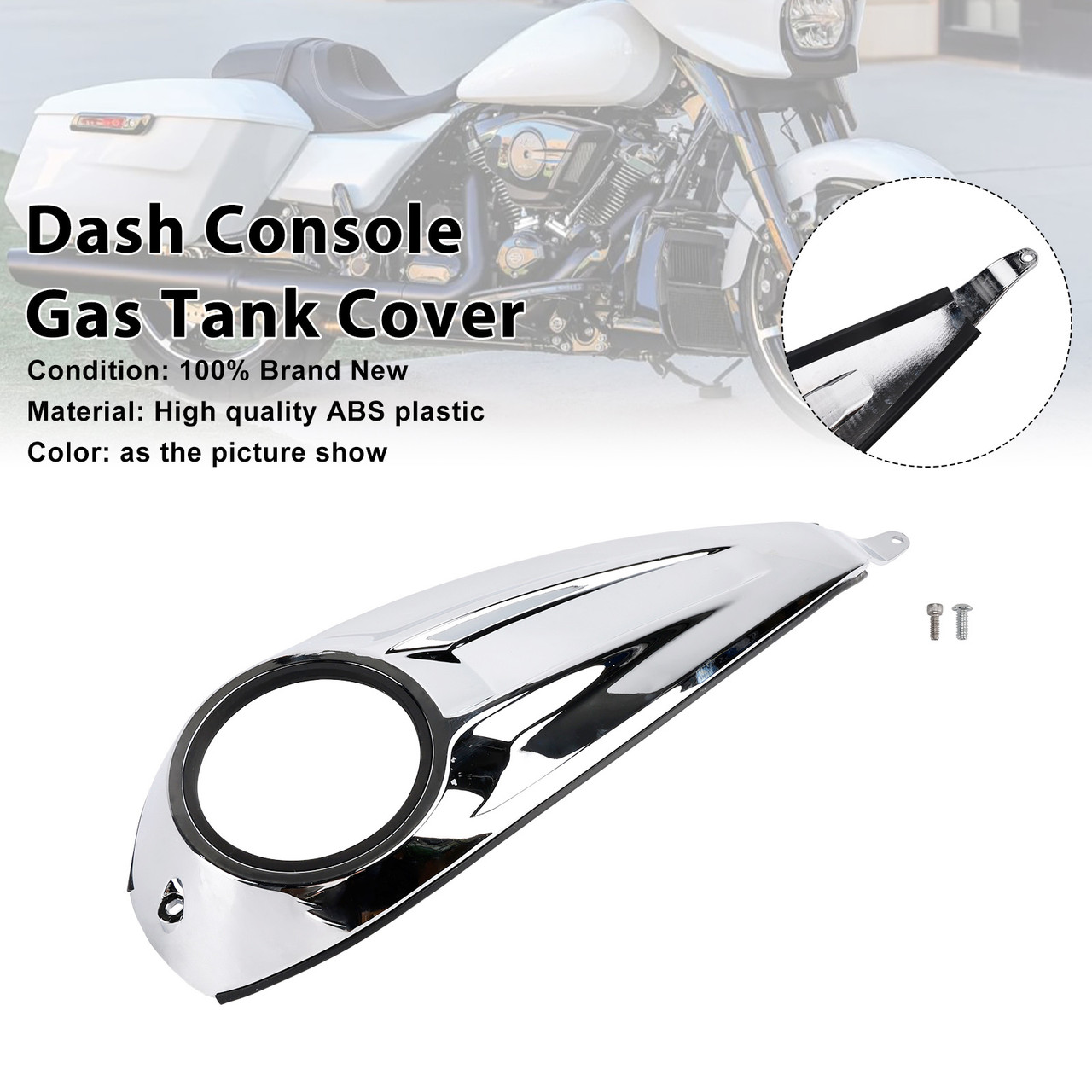 2023-2025 Harley Touring Road Glide / Street Glide Dash Console Gas Tank Cover Black Carbon Chrome Generic 2023-2025 Harley Touring Road Glide / Street Glide Dash Console Gas Tank Cover Black Carbon Chrome Generic