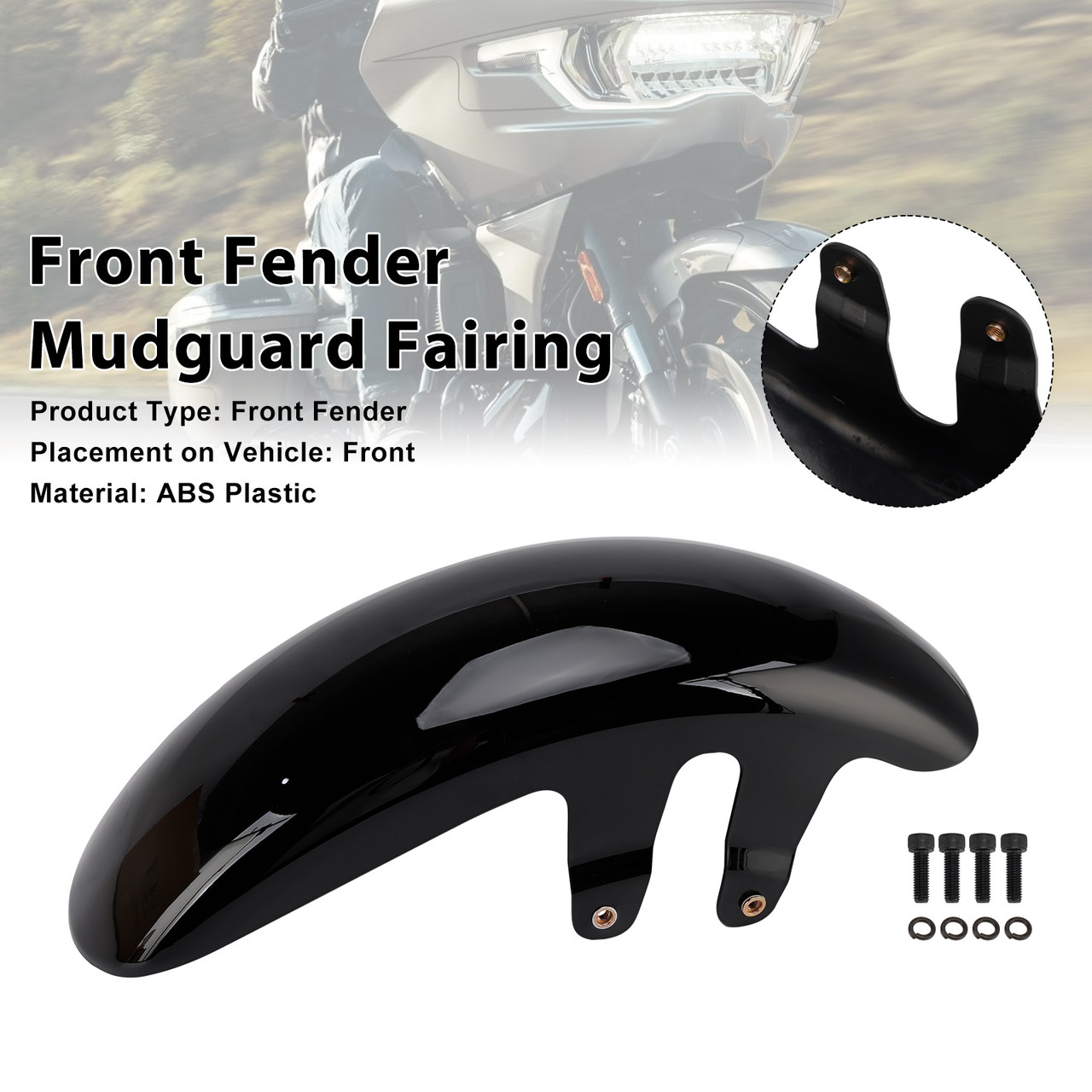 2023-2025 Harley Touring CVO Road Glide/ Street Glide Front Fender Mudguard Fairing Black Generic 2023-2025 Harley Touring CVO Road Glide/ Street Glide Front Fender Mudguard Fairing Black Generic