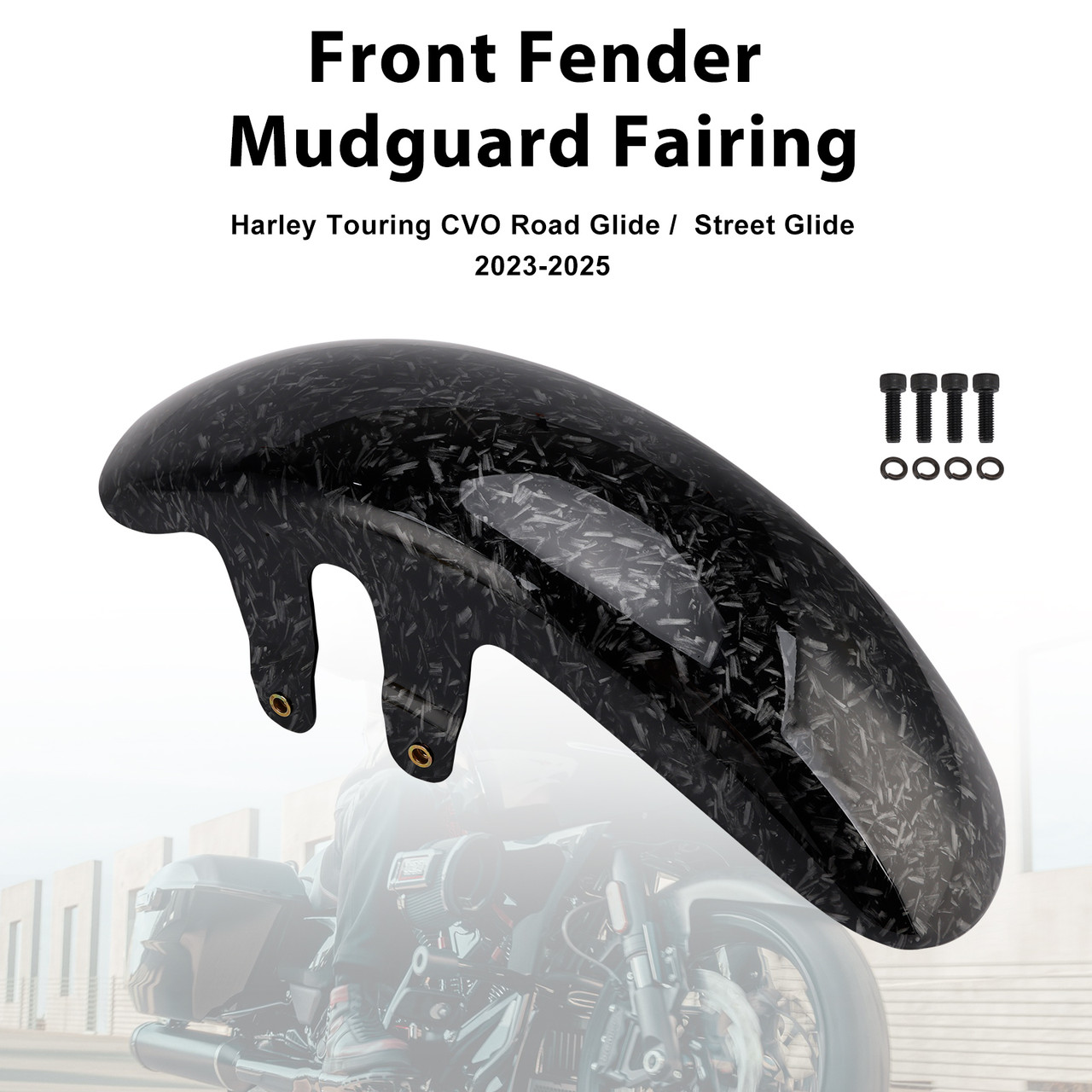 2023-2025 Harley Touring CVO Road Glide/ Street Glide Front Fender Mudguard Fairing Forge Generic 2023-2025 Harley Touring CVO Road Glide/ Street Glide Front Fender Mudguard Fairing Forge Generic