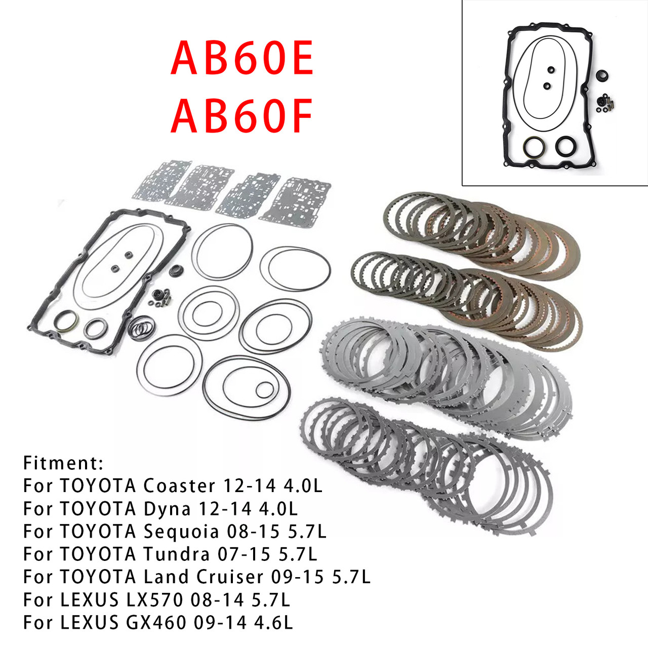 2008-2014 LEXUS LX570 GX460 Transmission Overhaul Rebuild Kit AB60E AB60F Generic