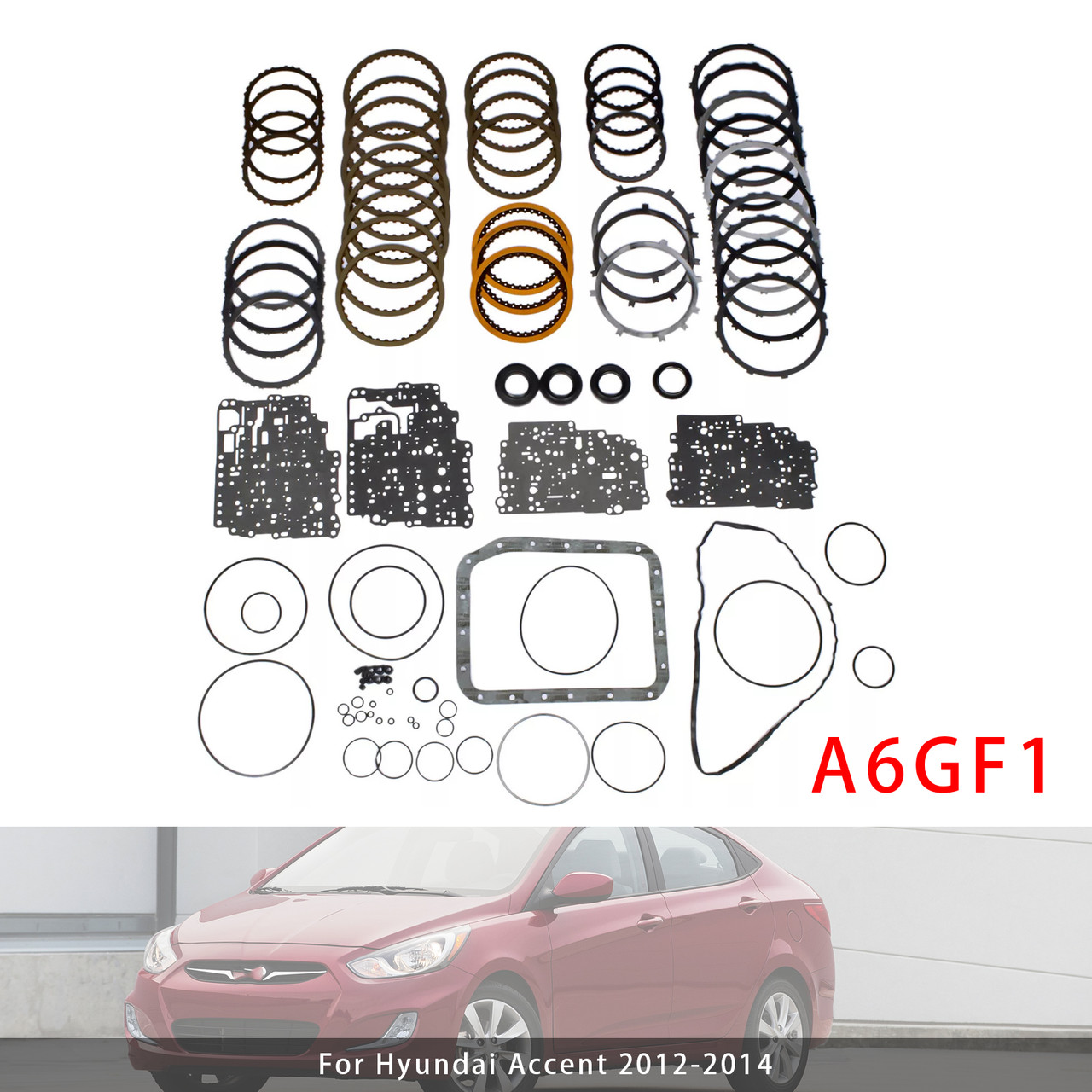 2011-2014 Hyundai Accent Elantra Auto Transmission Master Rebuild Kit A6GF1 Generic