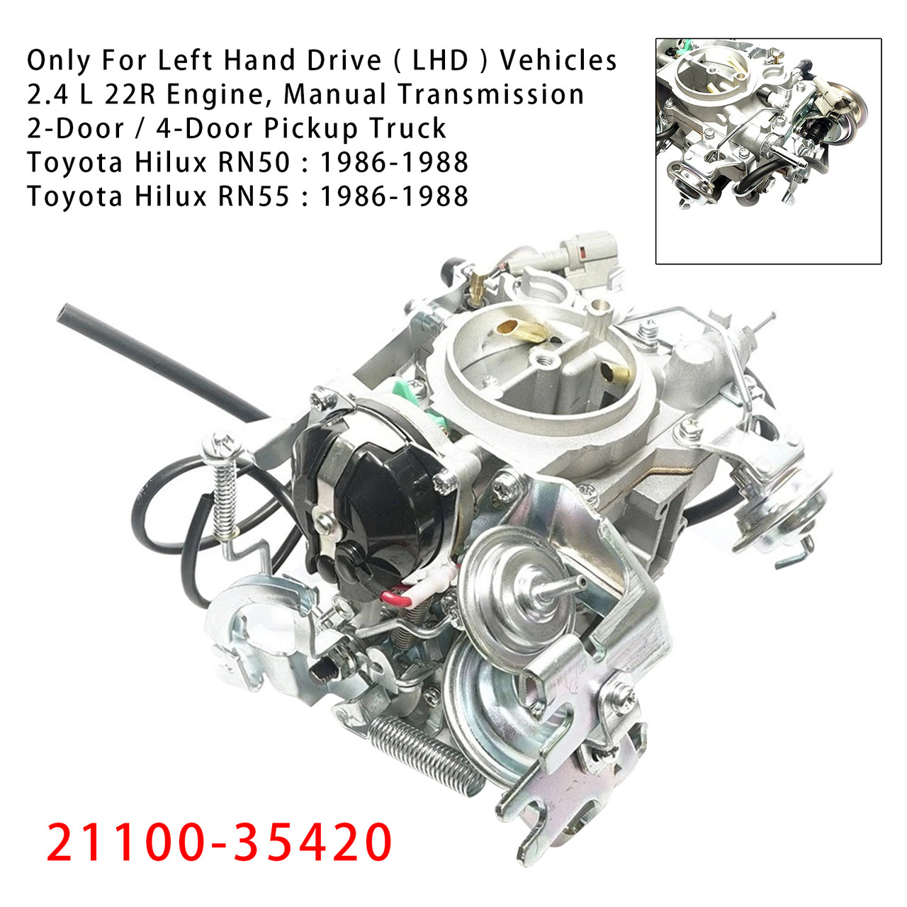 1986-1988 Toyota Hilux RN50 RN55 Carburetor 21100-35420 Generic