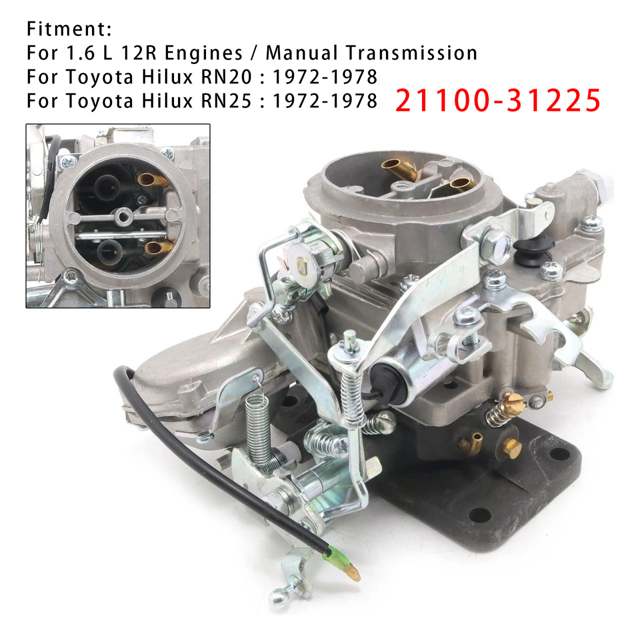 1972-1978 Toyota Hilux RN20 RN25 Carburetor 21100-31225 Generic