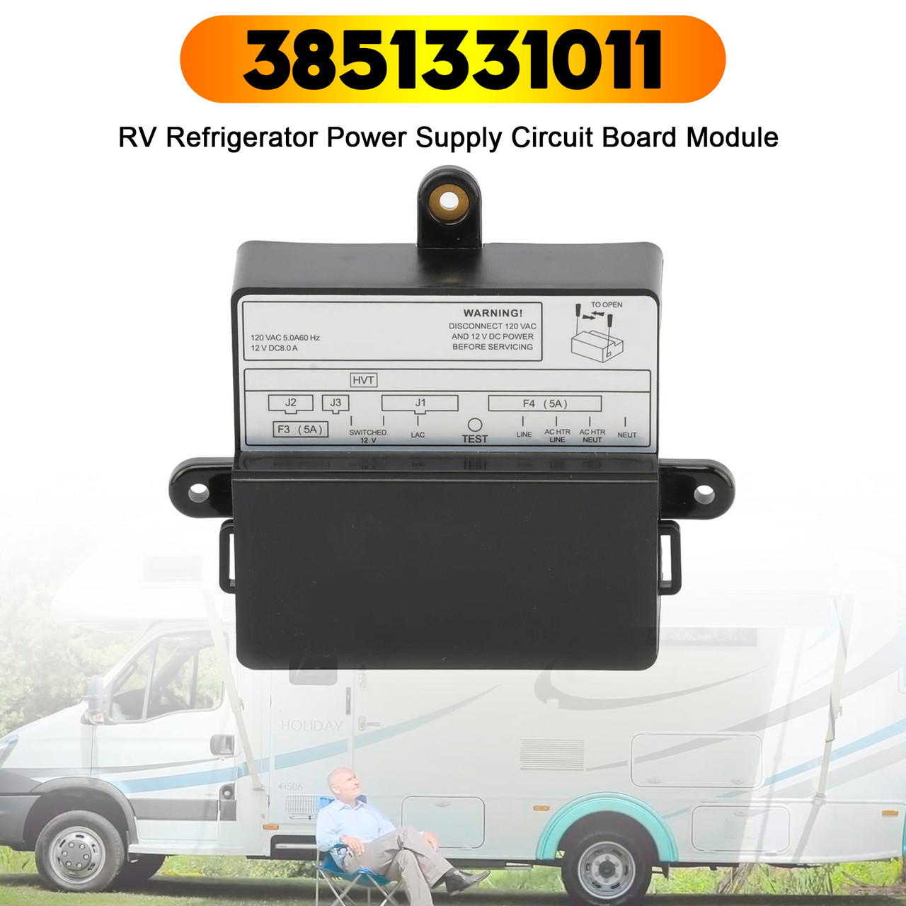 Dometic RV RM3962 RM3762 RM1350 DMR702 RV Refrigerator Power Supply Circuit Board Module 3851331011 Generic