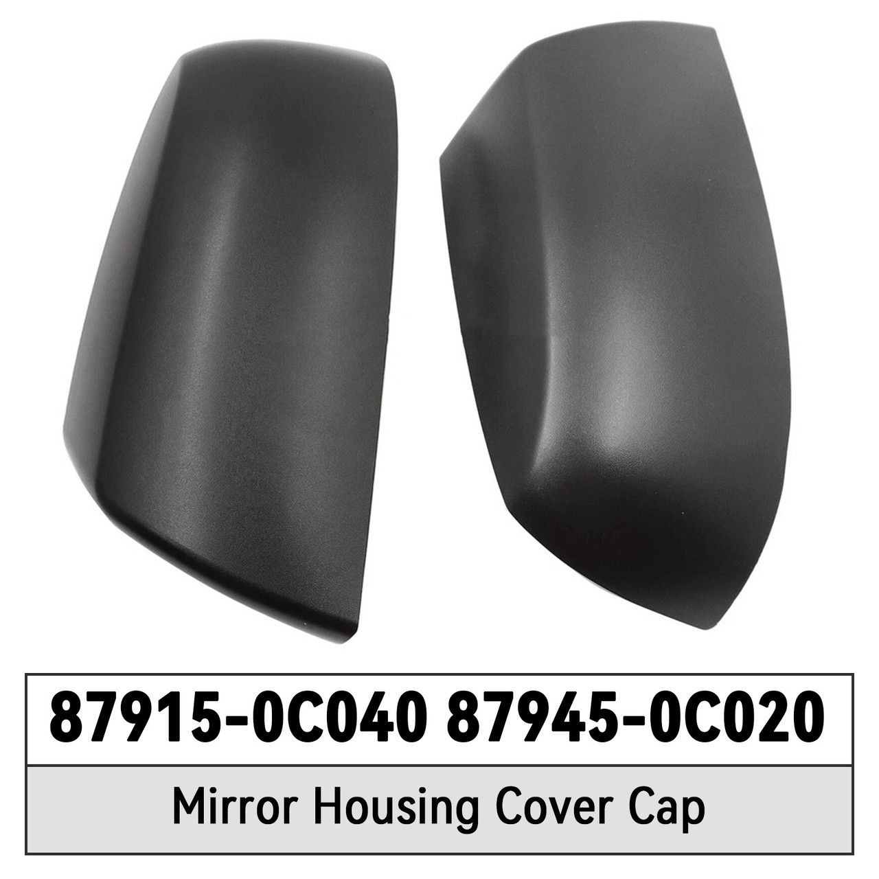 2007-2022 Toyota Tundra Sequoia Rear View Door Wing Mirror Housing Cover Cap Black Generic