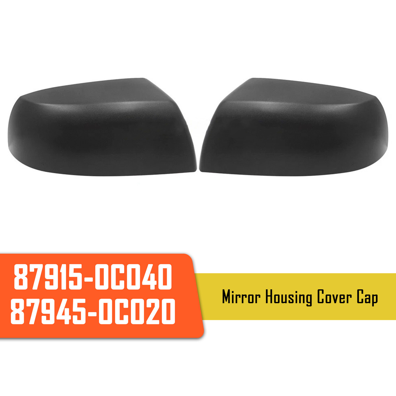 2007-2022 Toyota Tundra Sequoia Rear View Door Wing Mirror Housing Cover Cap Black Generic