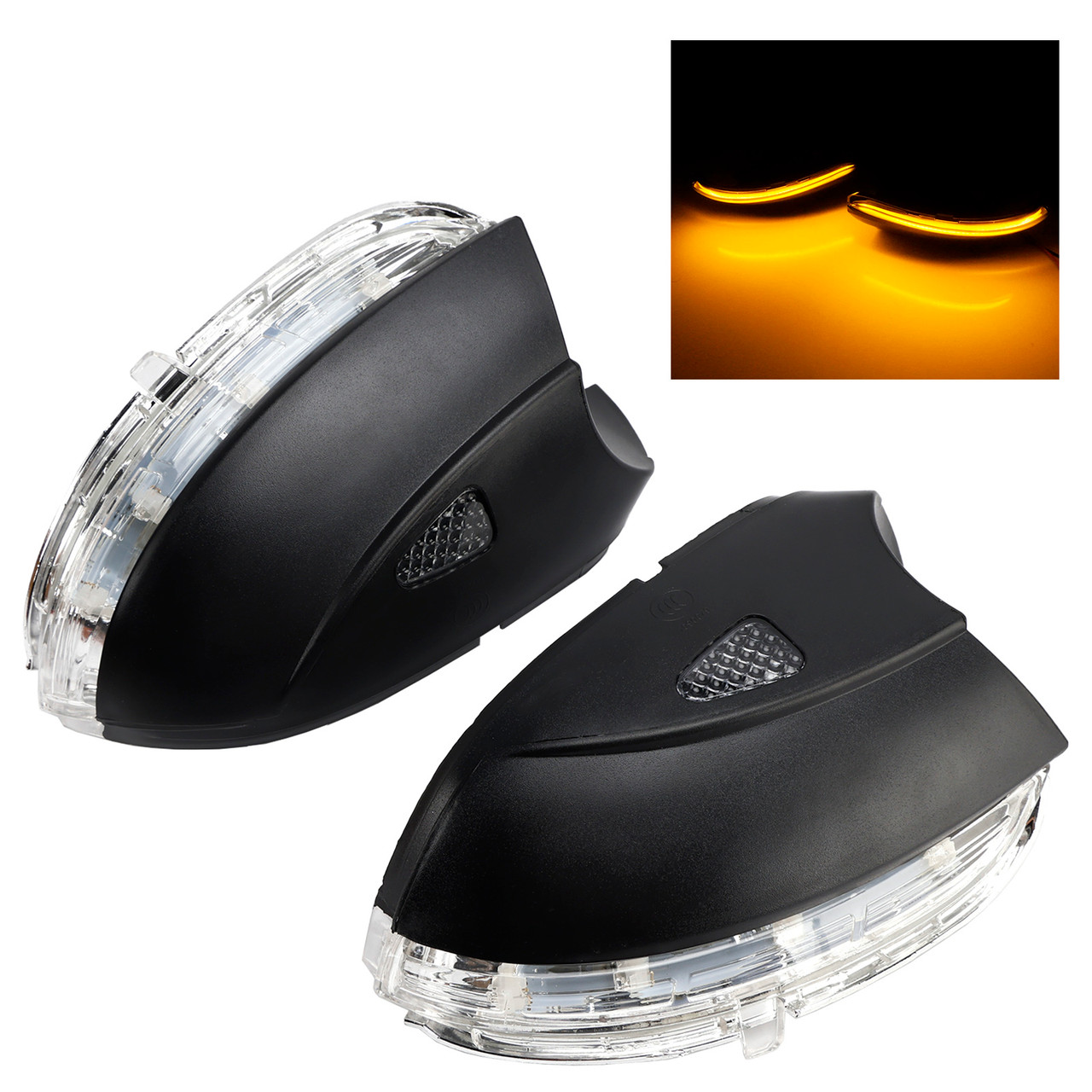 2011-2018 VW Jetta MK6 5C LED Door Wing Mirror Indicator Signal Light Left+Right Side 3C8949101 3C8949102 Generic