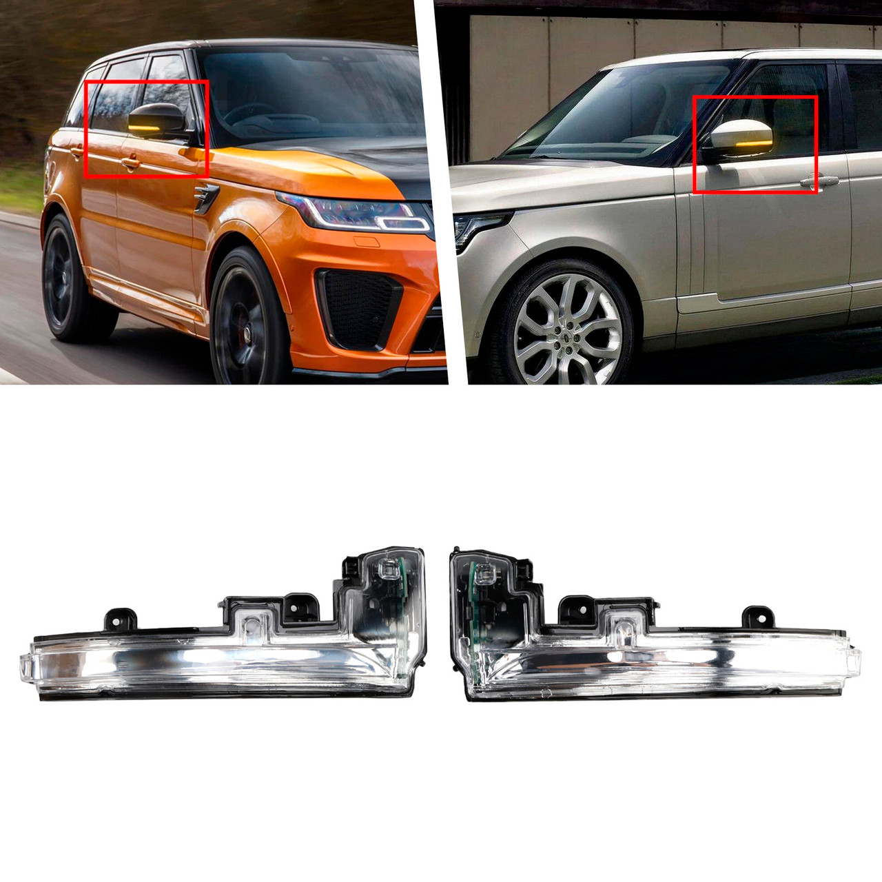 2014-2016 Land Rover Discovery 4 IV LR4 facelifted/LCI (L319) Dynamic Left+Right Wing Mirror LED Signal Indicator Light LR027945 Generic