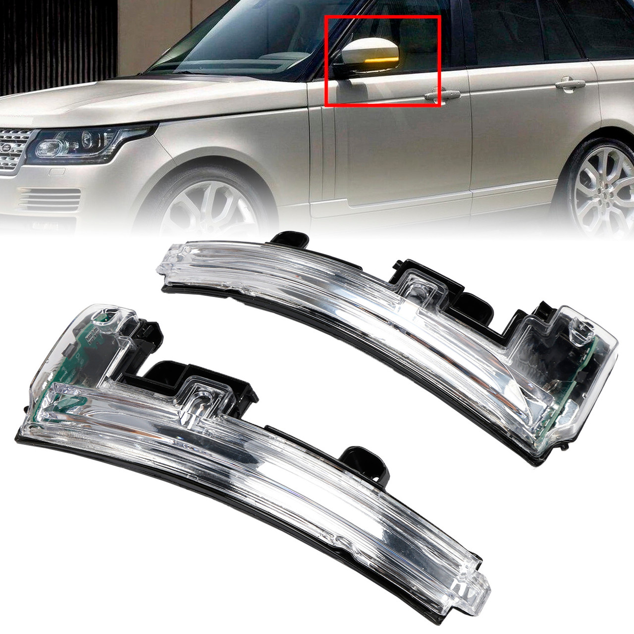 2011-2013 Land Rover Range Rover Evoque (L538) Dynamic Left+Right Wing Mirror LED Signal Indicator Light LR027945 Generic