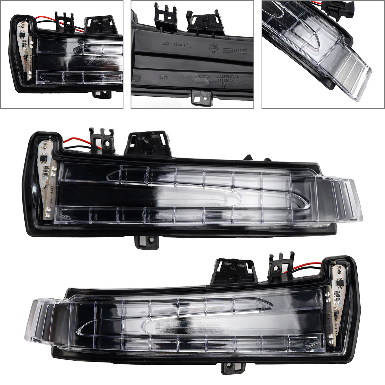2010-2013 Mercedes W176 W246 W204 Left+Right Wing Mirror LED Signal Indicator Light A2129067501 A2129067401 Generic