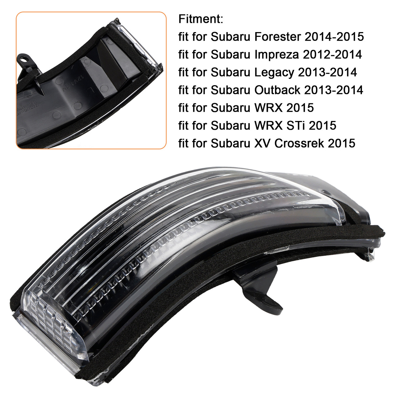 2015 Subaru WRX/ WRX STi XV Crossrek Right Wing Mirror LED Signal Indicator Light 84401AJ000 Generic