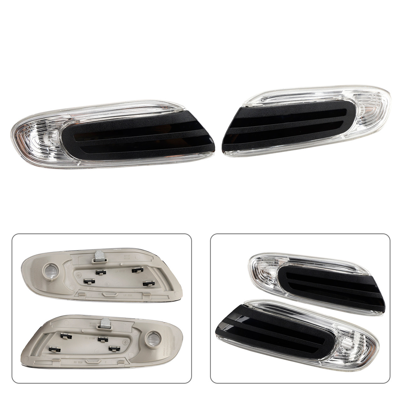 2014-2021 Mini Cooper Hatchback F55/G56 Direction Additional Turn Indicator Lamp White Left+Right 63137298347 63137298348 Generic