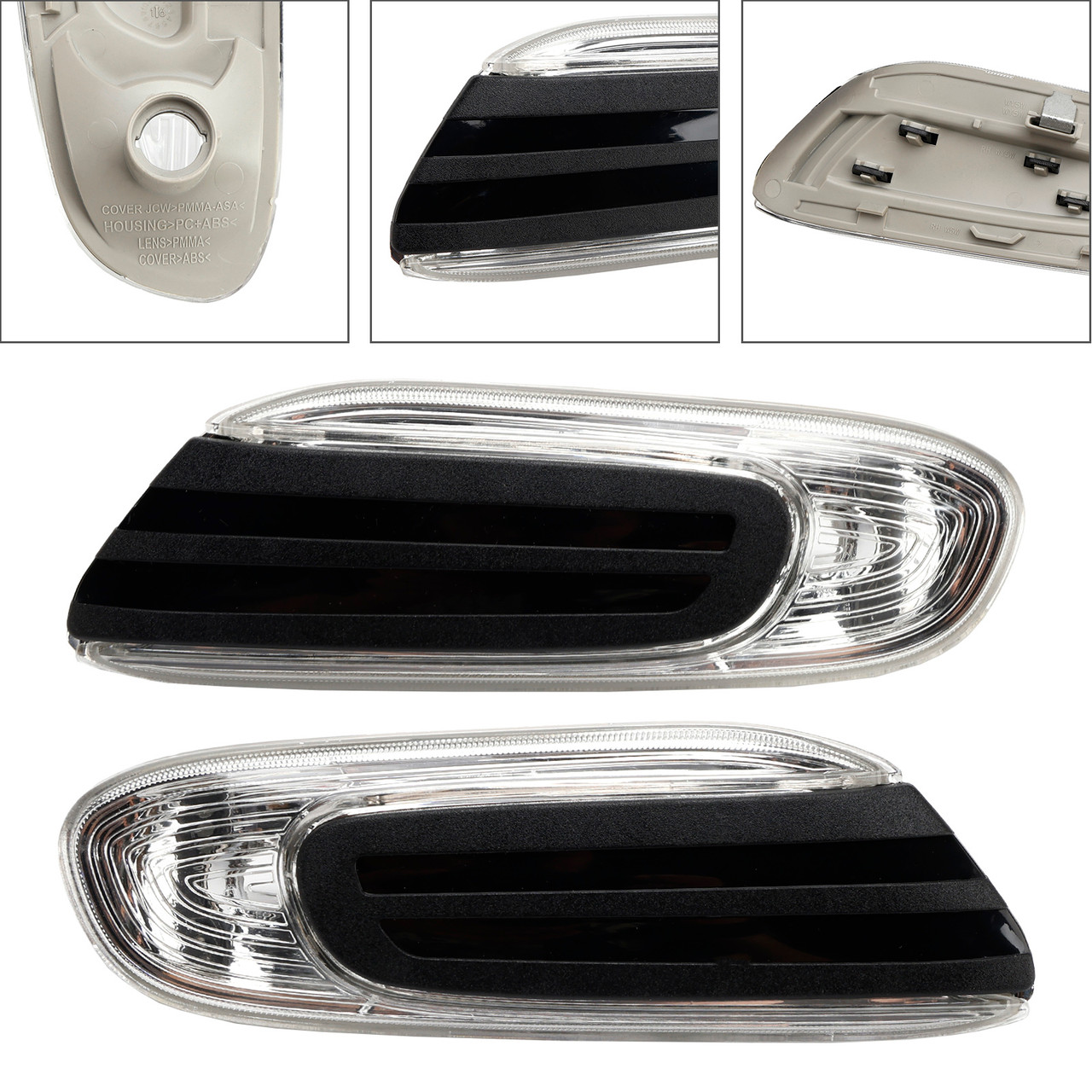 2016-2021 Mini Cooper Convertible F57 Direction Additional Turn Indicator Lamp White Left+Right 63137298347 63137298348 Generic