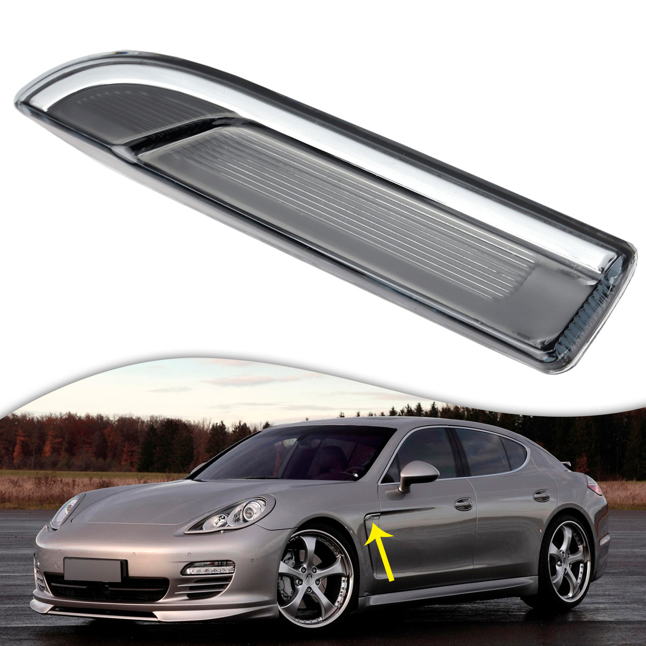 2010-2016 Porsche Panamera 970 97 Right Front Fender Turn Signal Light Lamp 97063104401 Generic